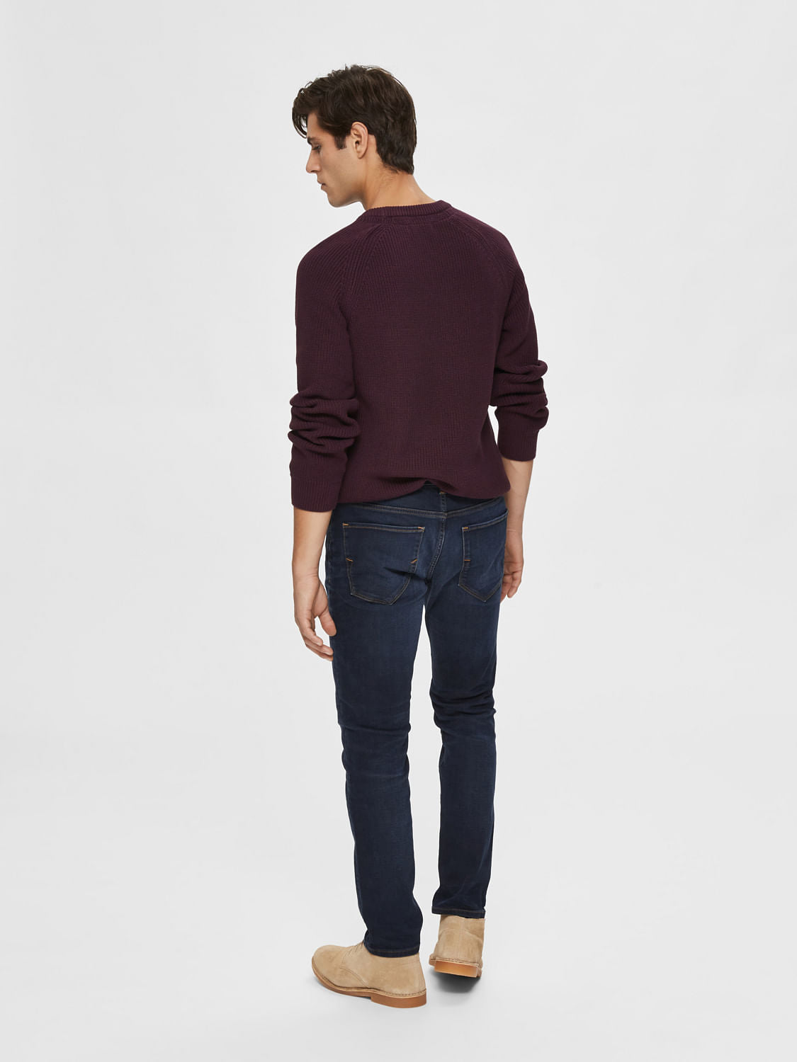 Blue Mid Rise Organic Cotton Slim Fit Jeans