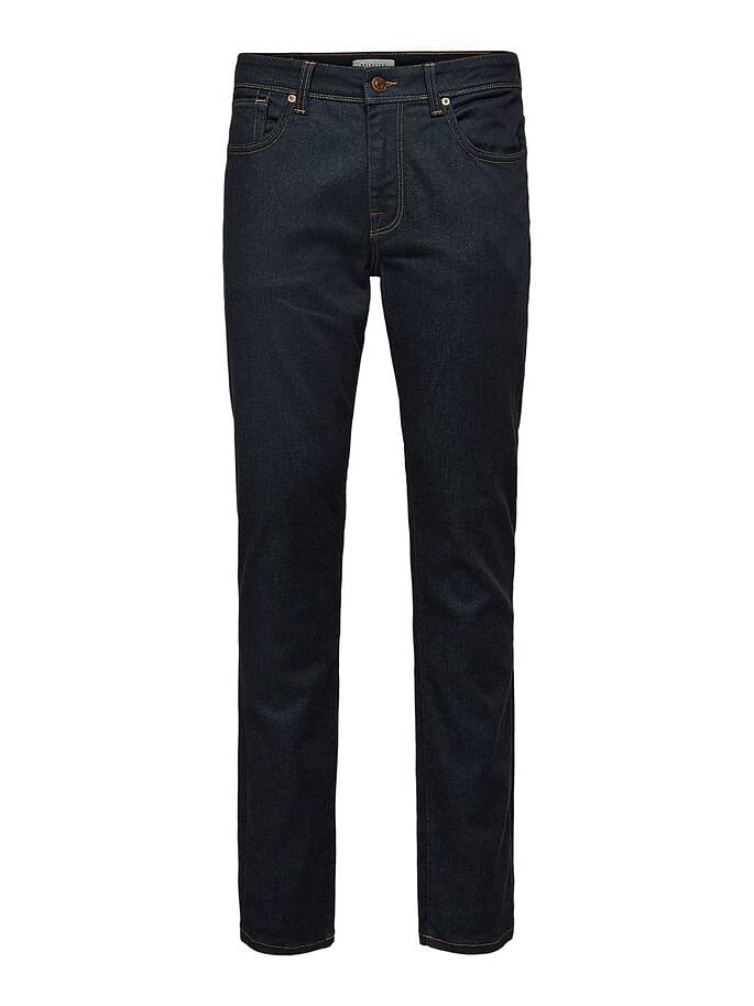 Dark Blue Leon Mid Rise Slim Fit Jeans