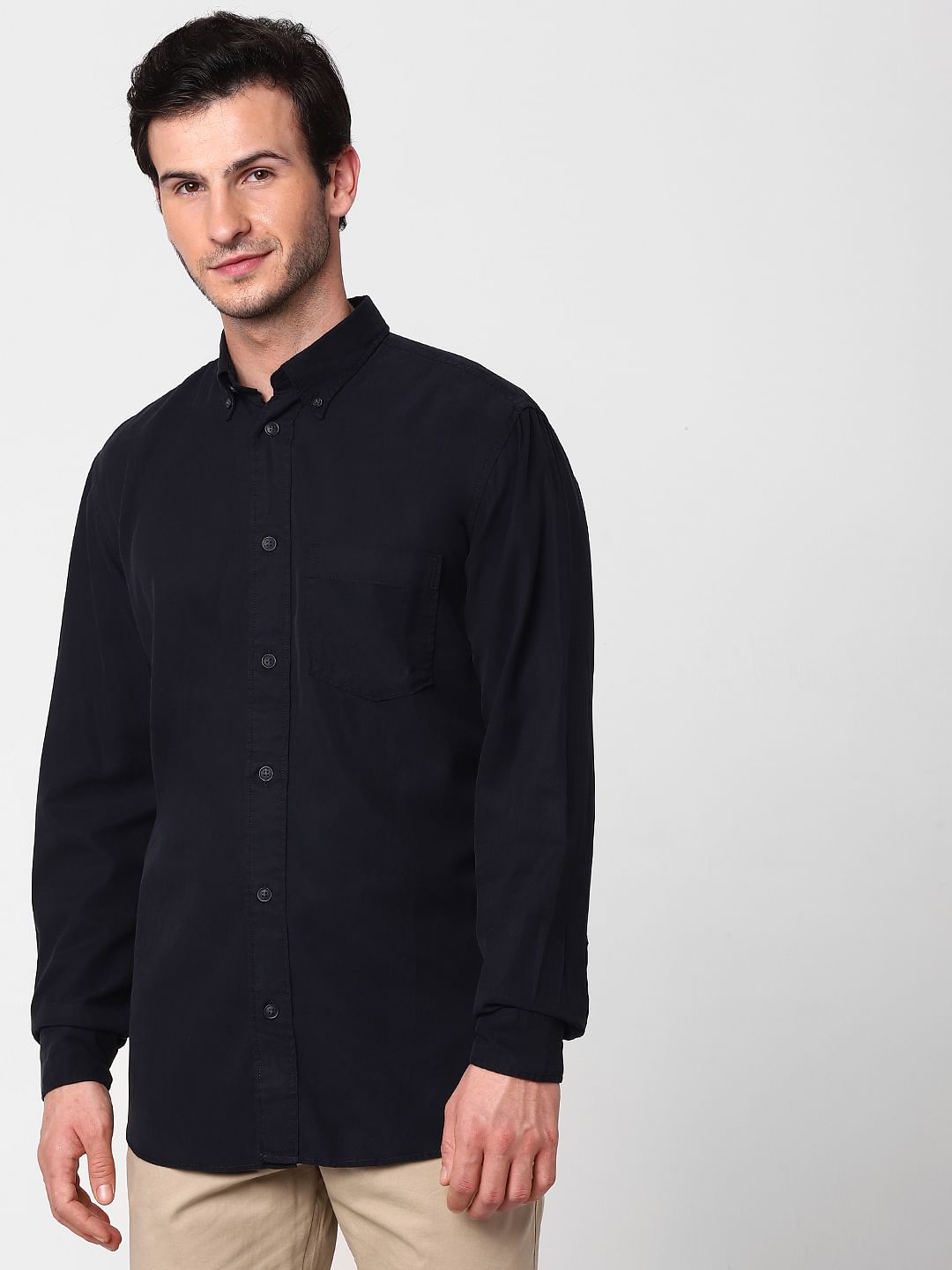 Navy Blue Full Sleeves Shirt