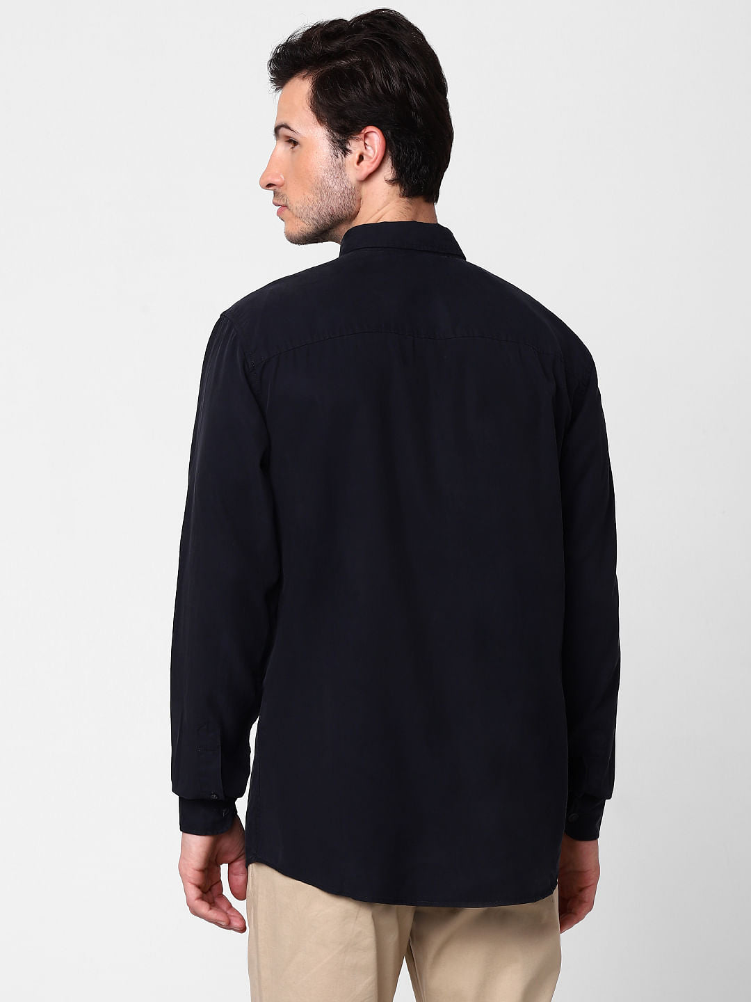 Navy Blue Full Sleeves Shirt