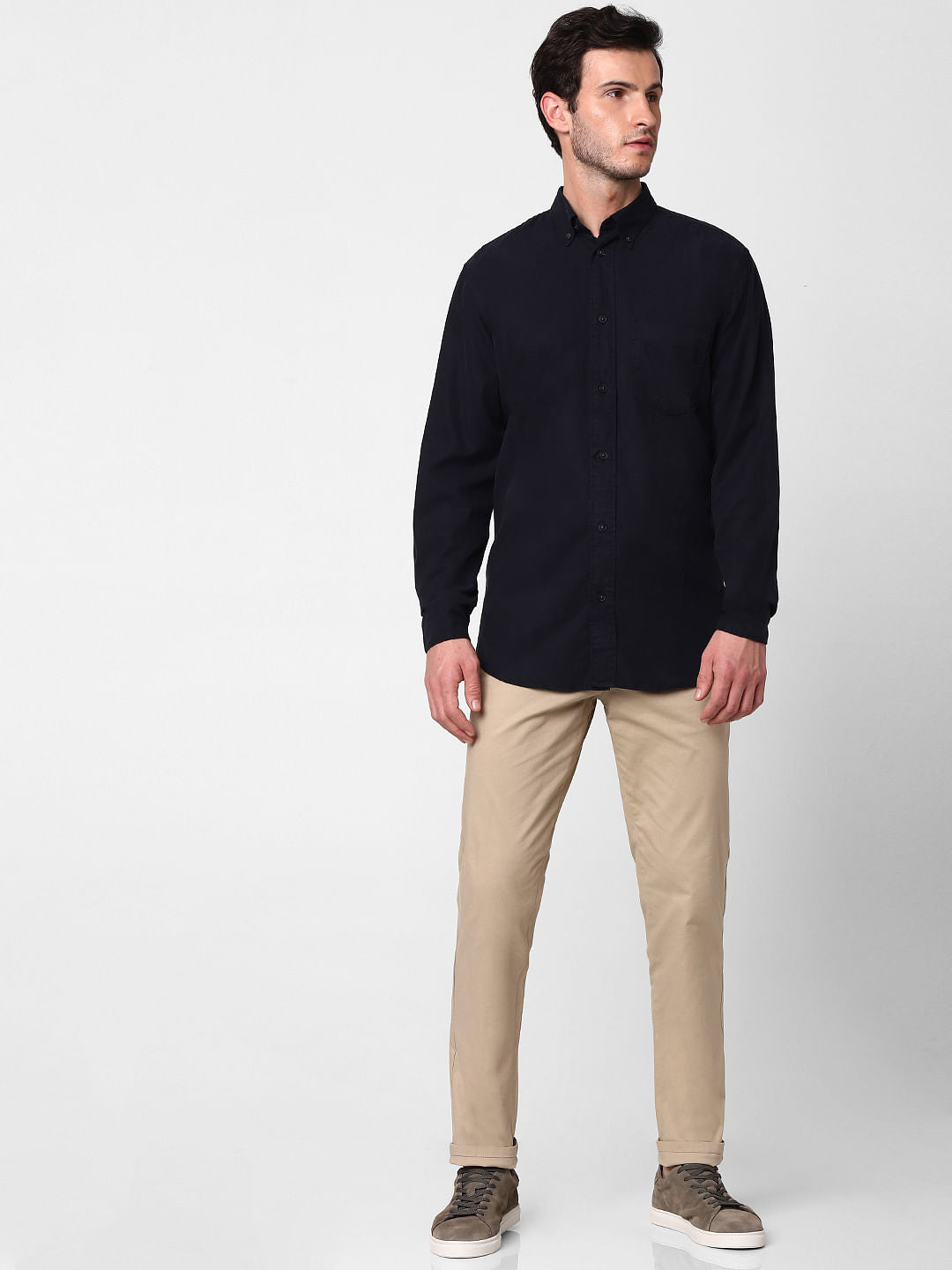 Navy Blue Full Sleeves Shirt