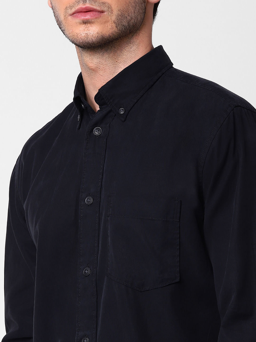 Navy Blue Full Sleeves Shirt