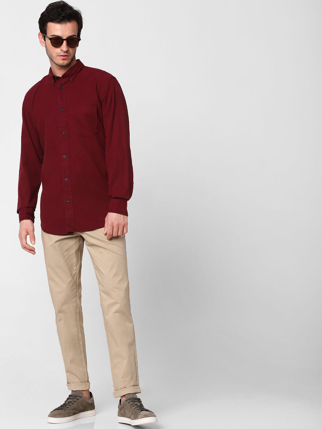 Maroon Full Sleeves Shirt