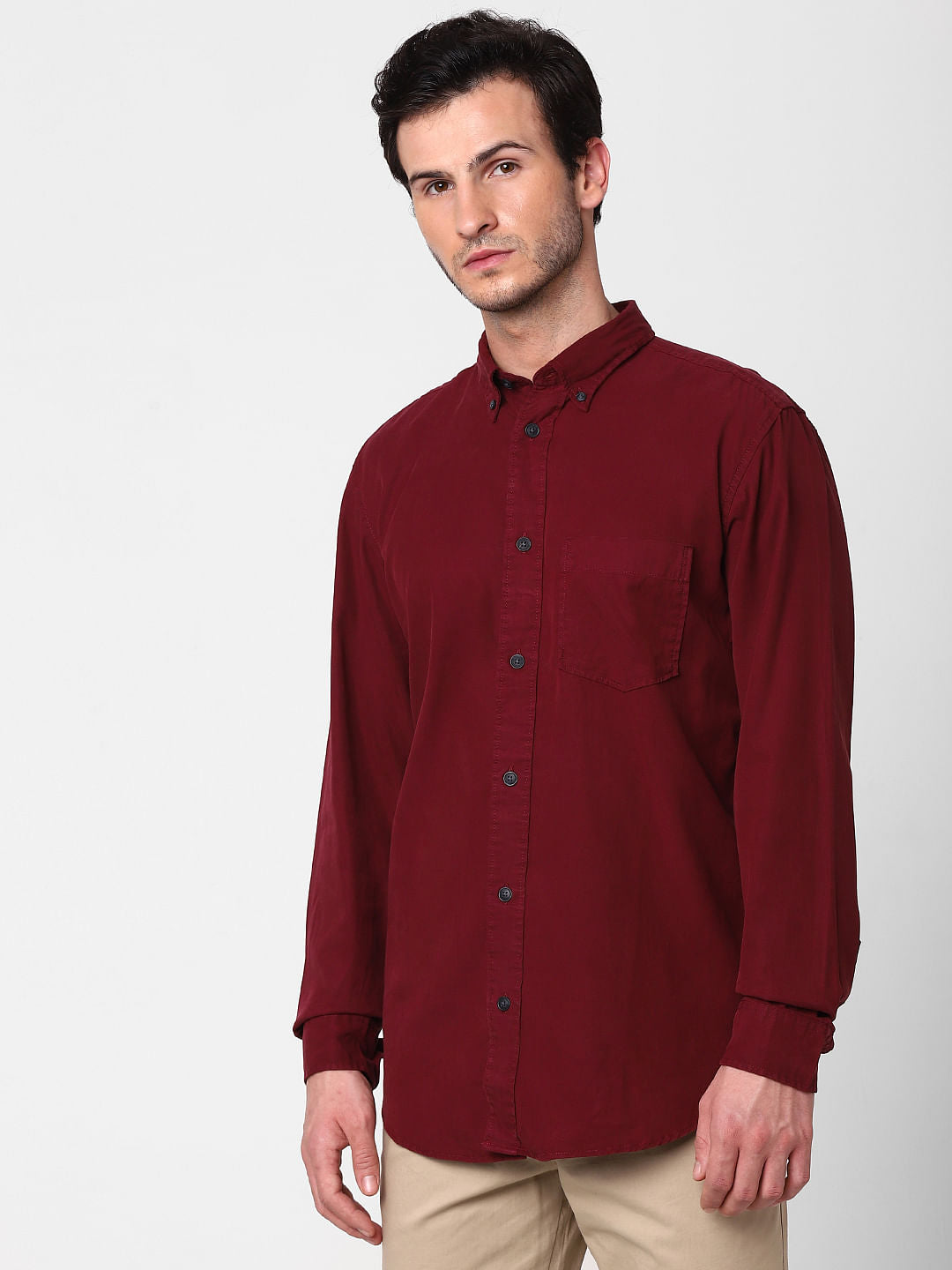 Maroon Full Sleeves Shirt