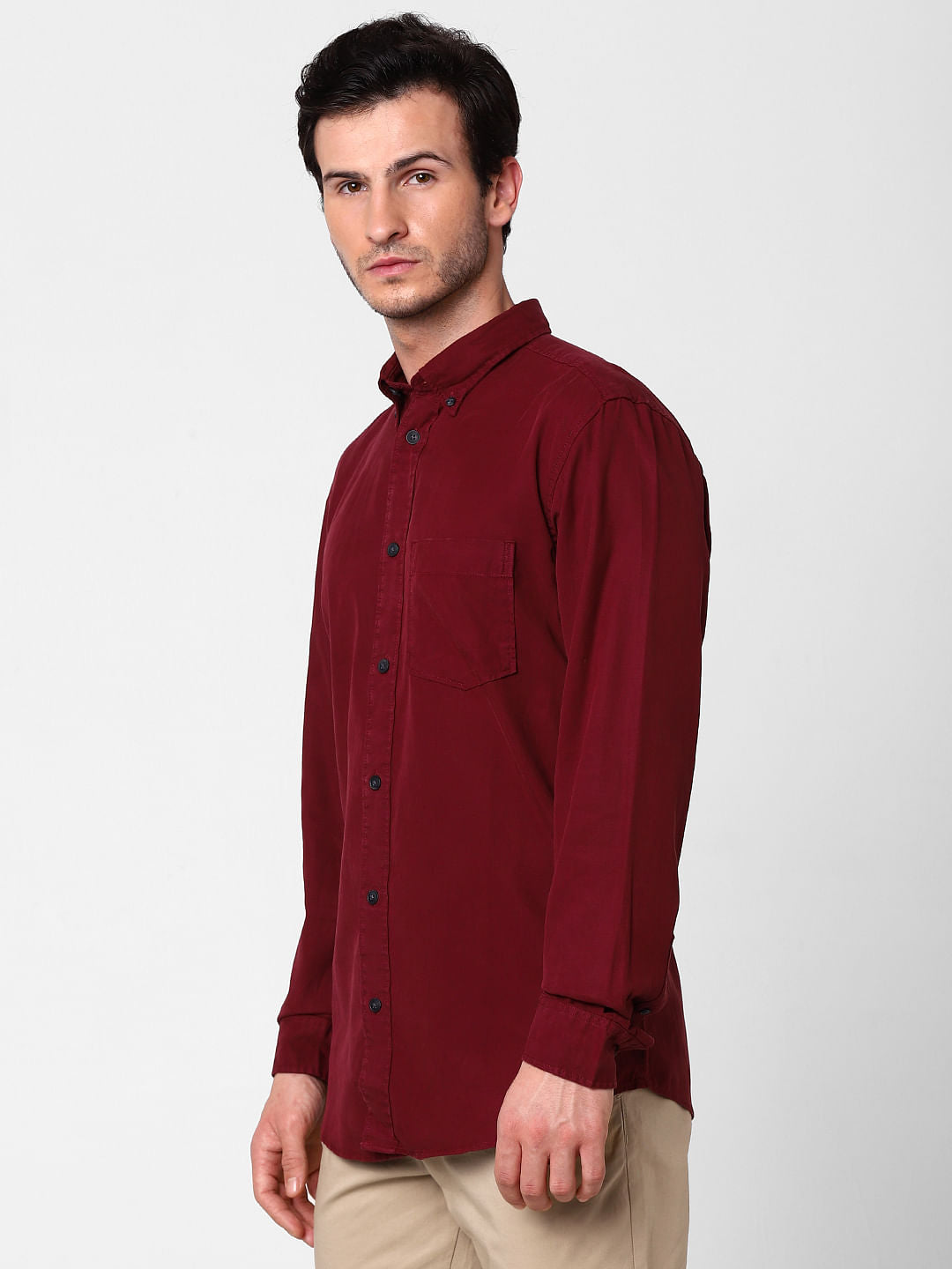Maroon Full Sleeves Shirt