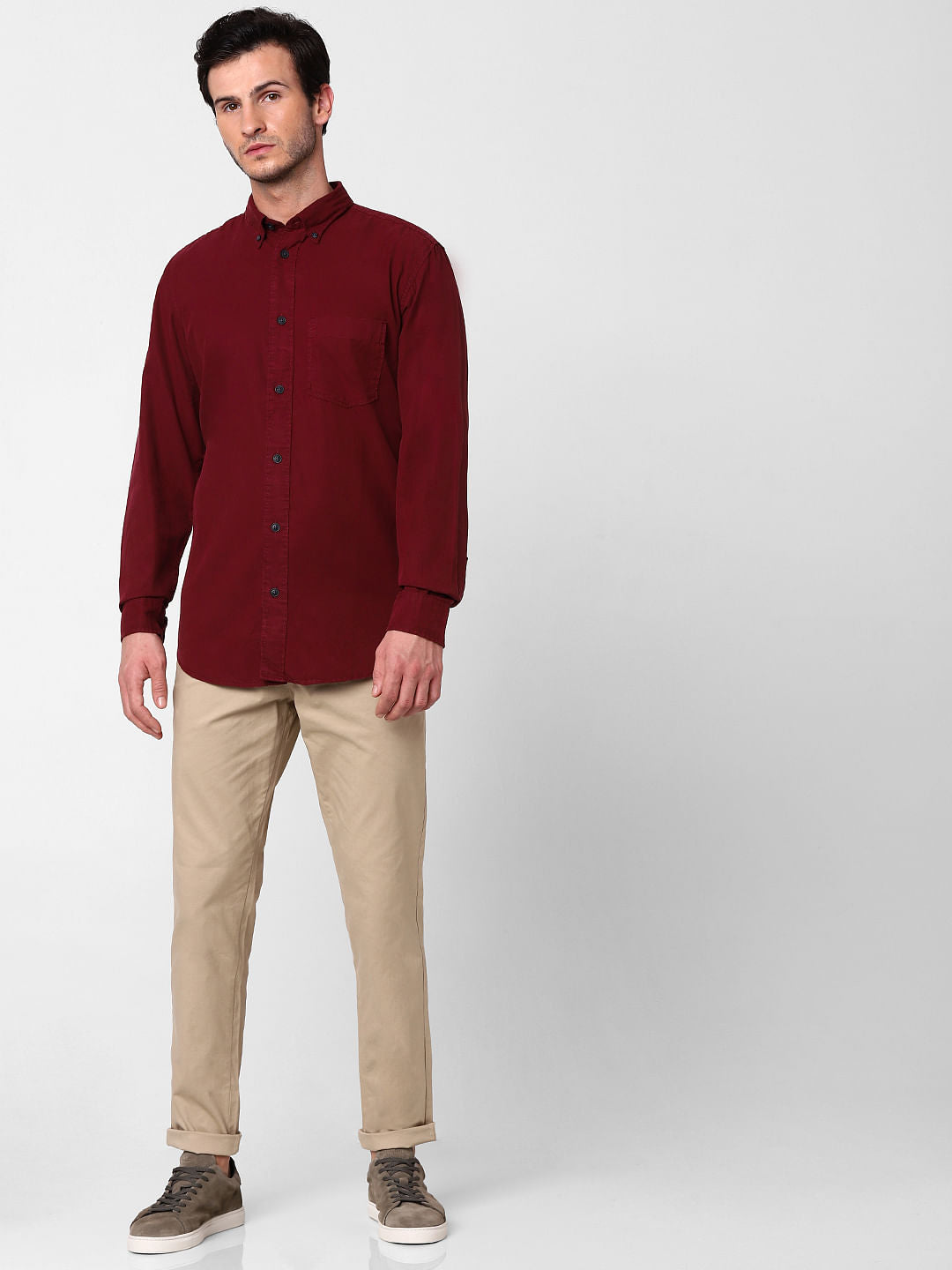 Maroon Full Sleeves Shirt