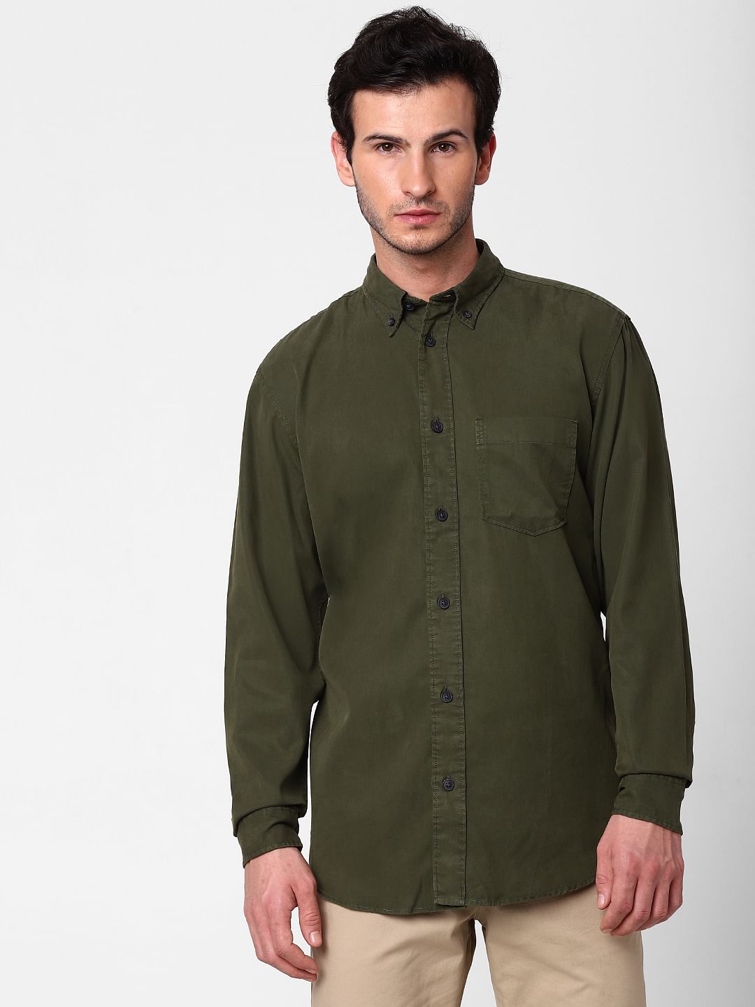Green Full Sleeves Shirt