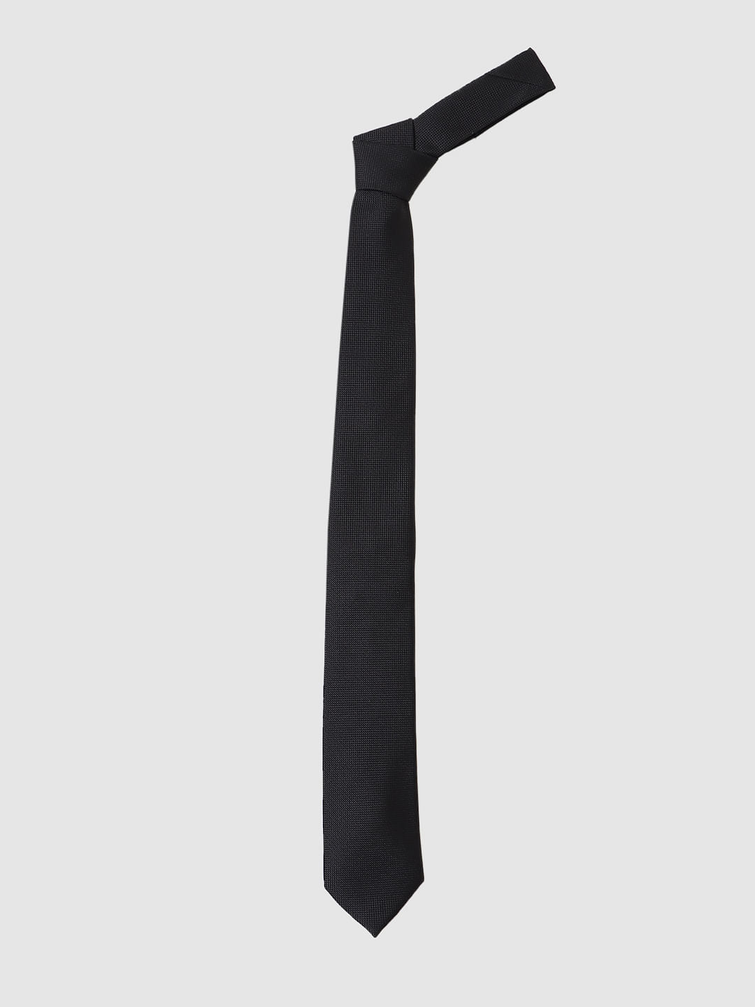 Black Textured Tie