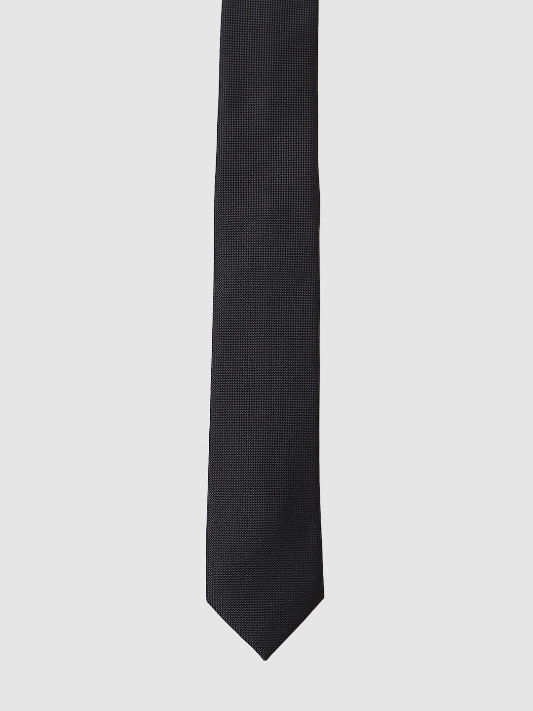 Black Textured Tie