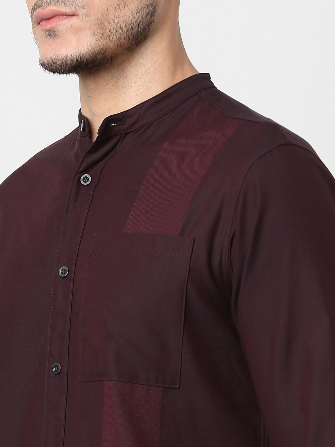 Wine Red Full Sleeves Shirt