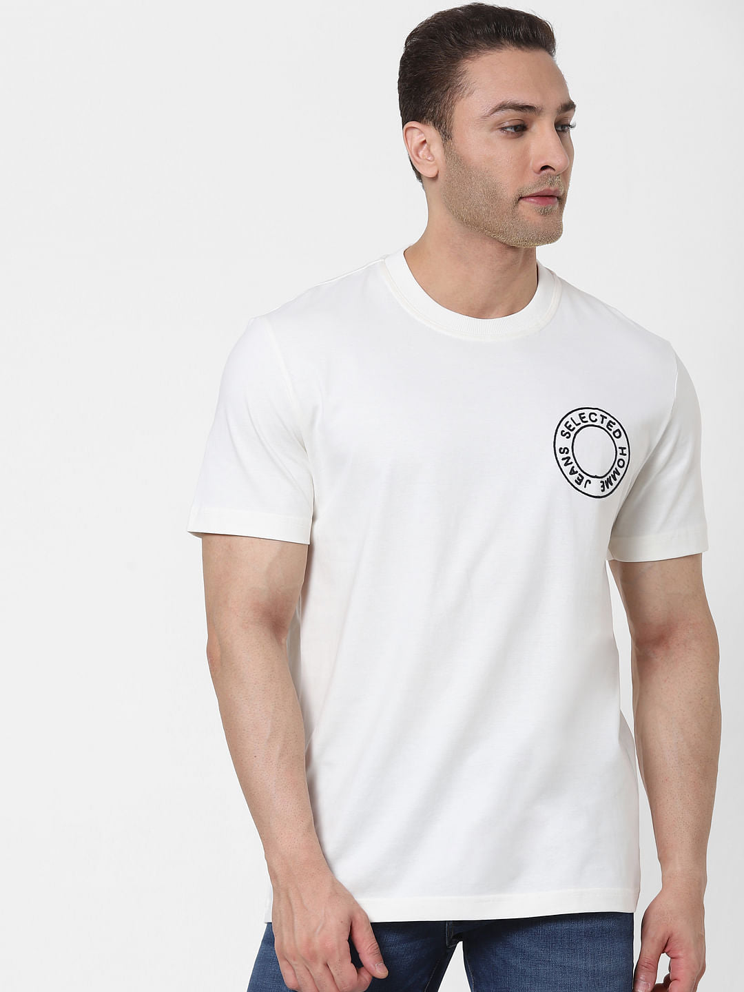 White Organic Cotton Crew Neck T-Shirt