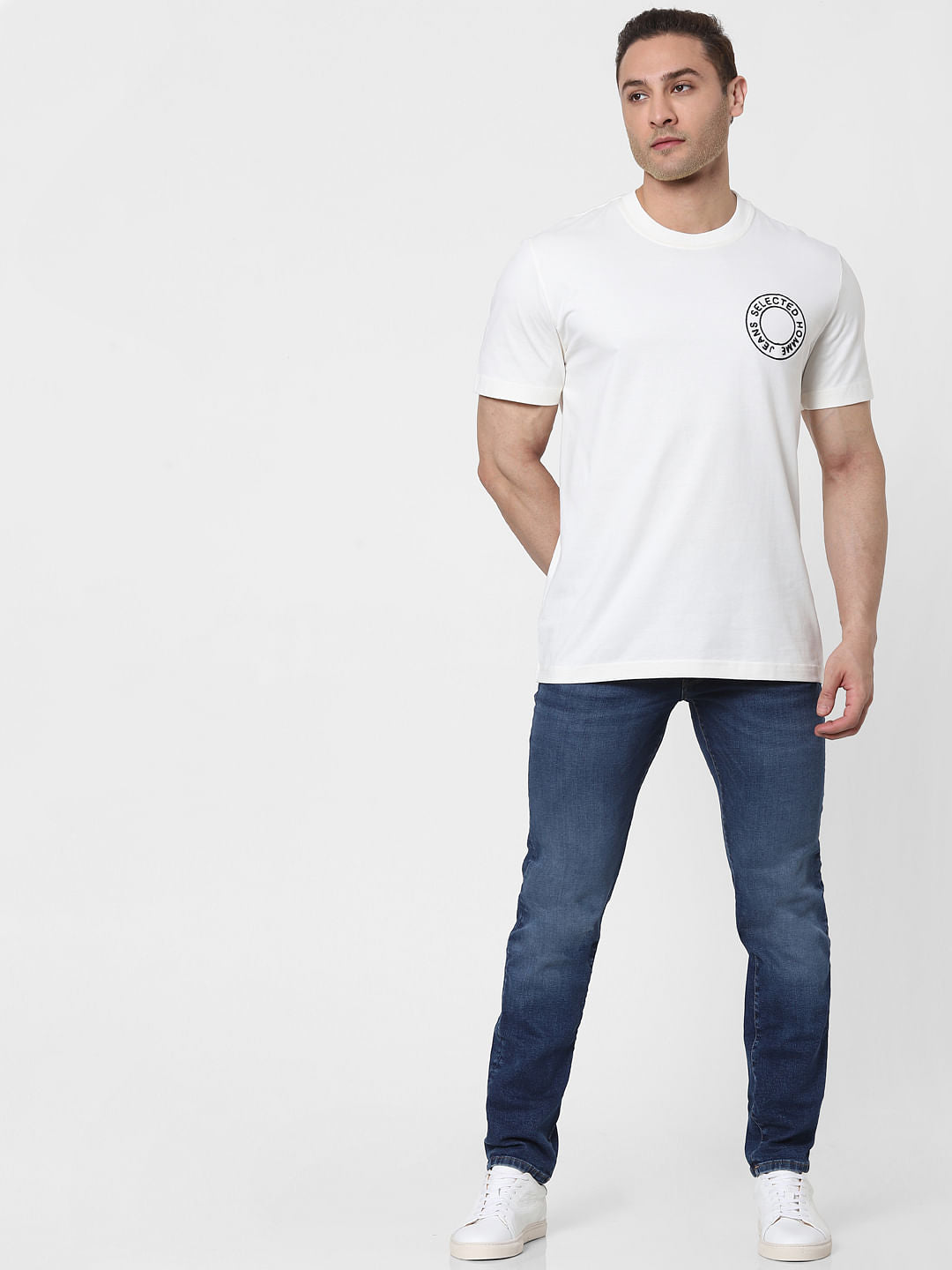 White Organic Cotton Crew Neck T-Shirt