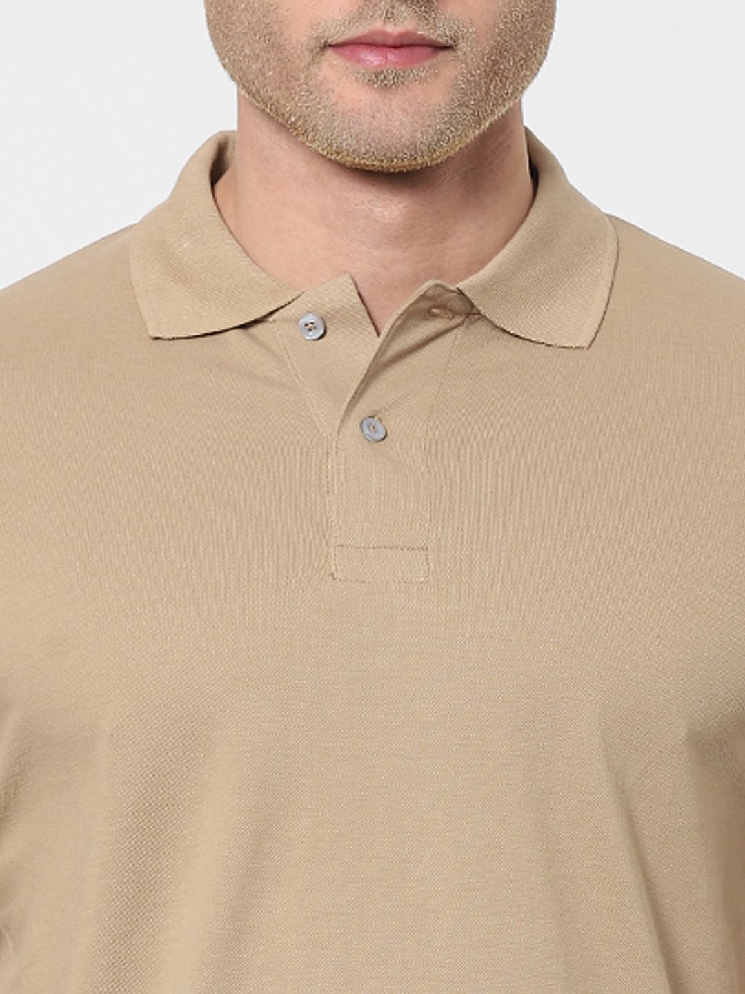 Beige Polo T-Shirt
