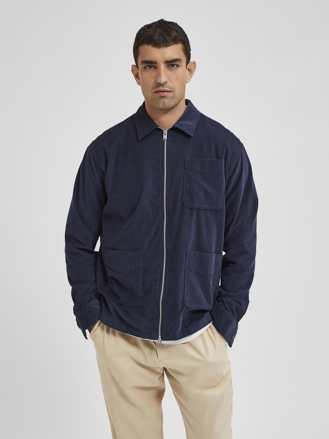 Blue Organic Cotton Overshirt