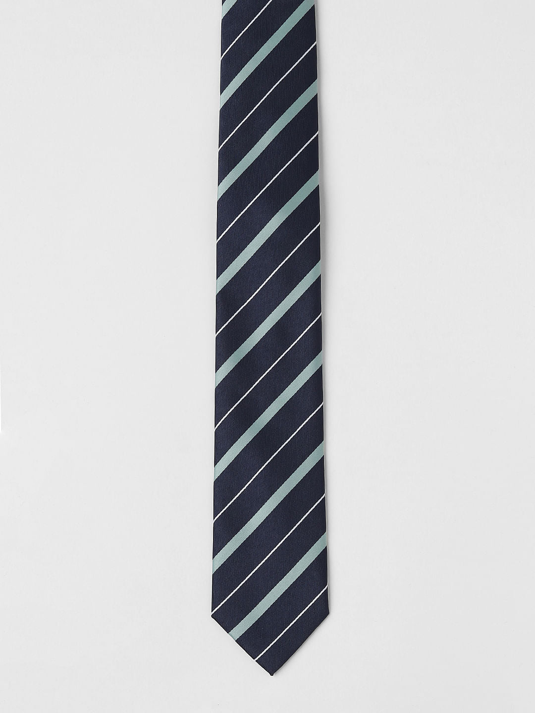Green Striped Formal Tie
