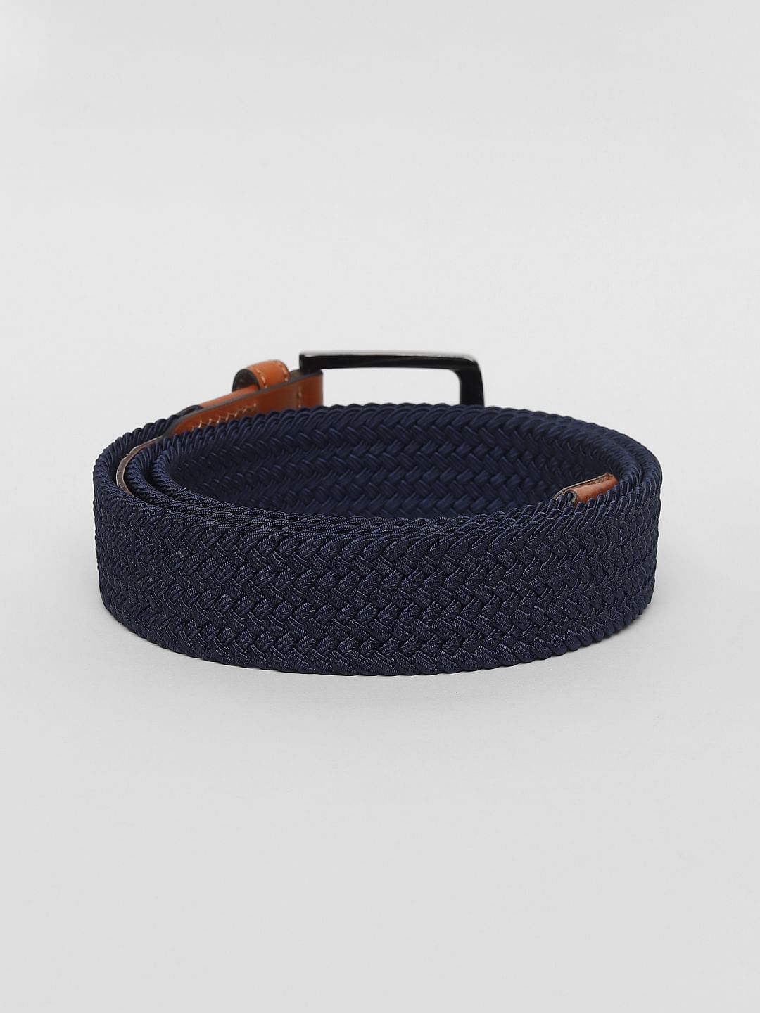 Navy Blue Webbing Detail Belt