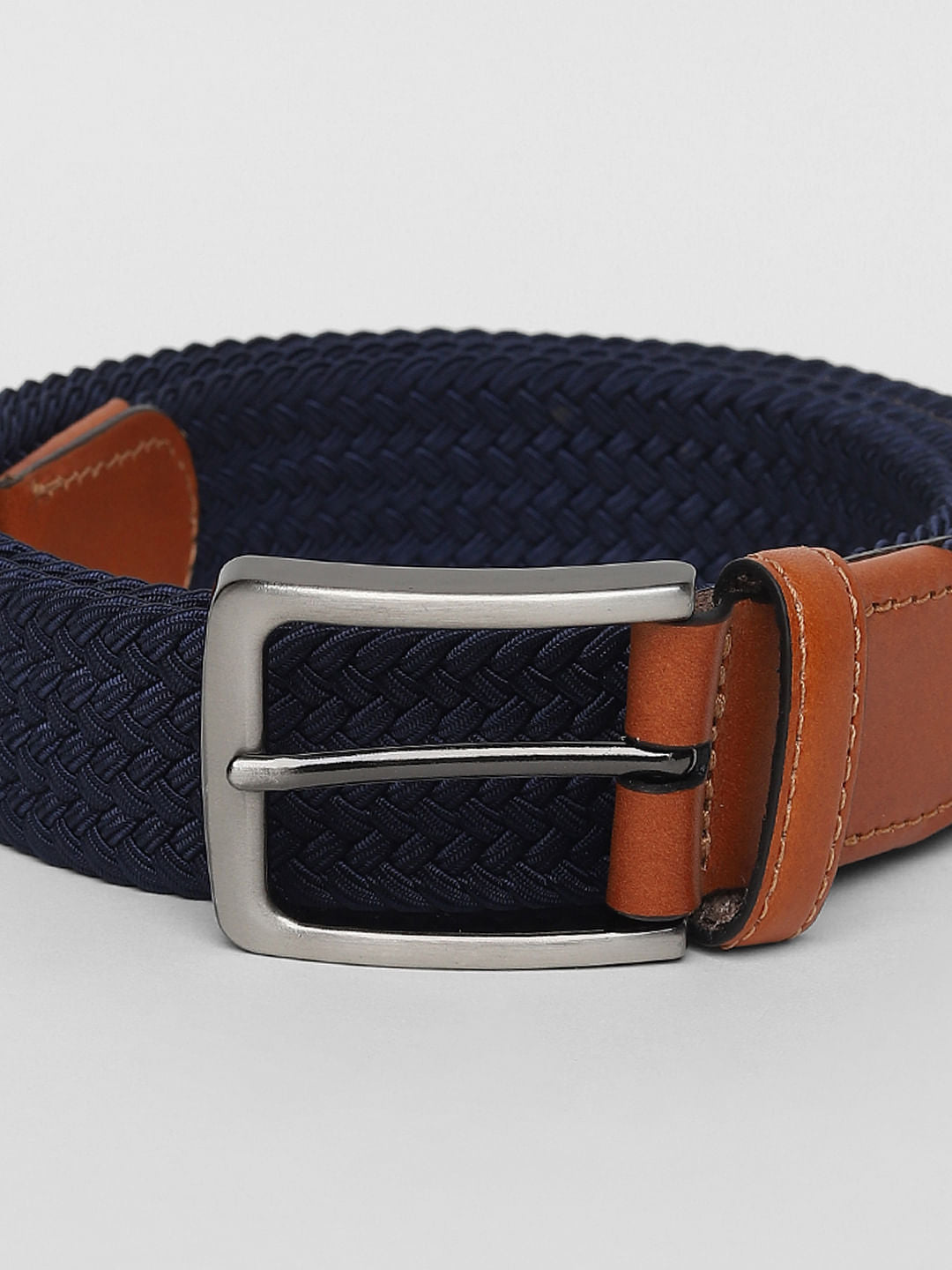 Navy Blue Webbing Detail Belt