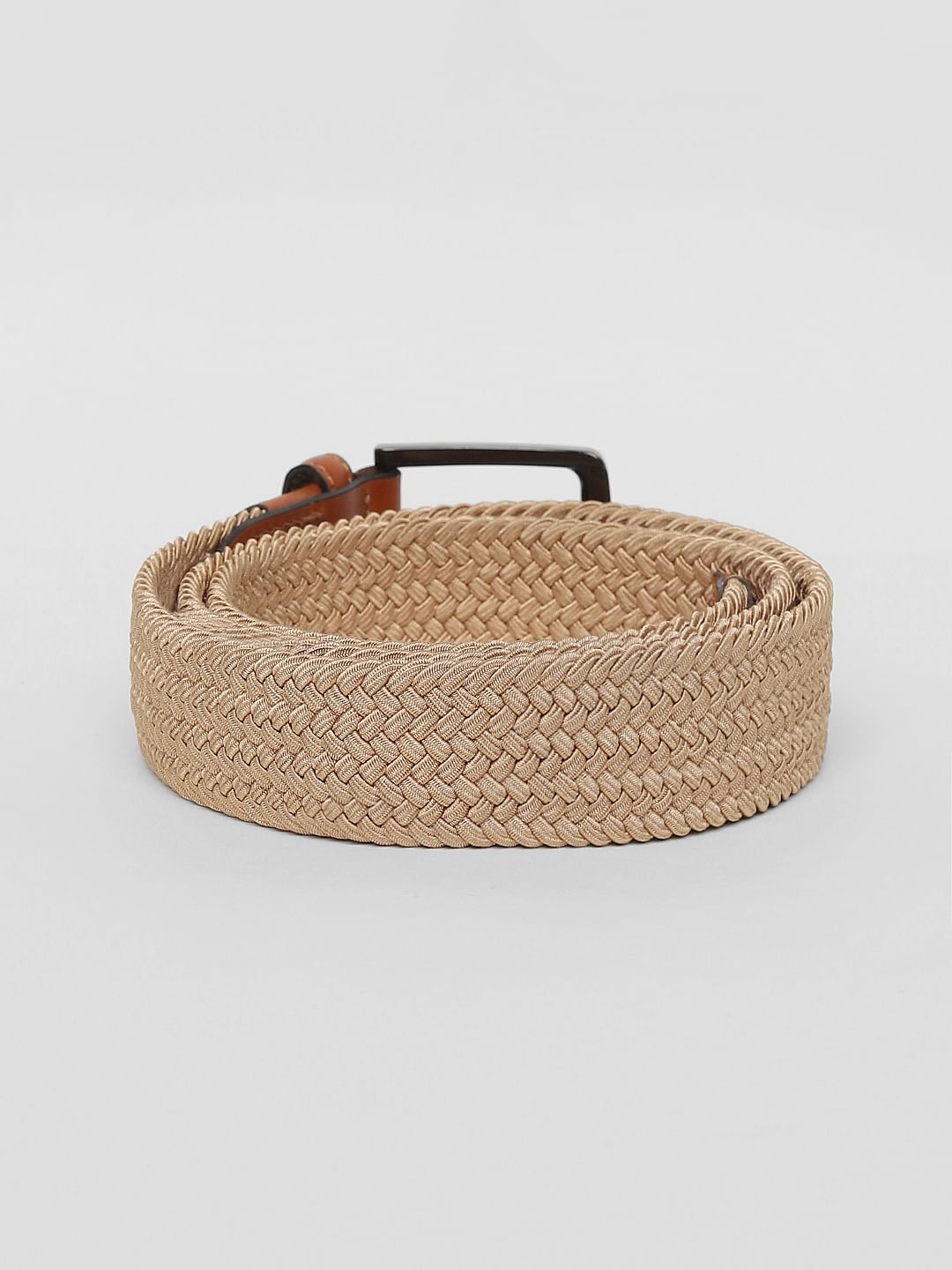 Light Brown Webbing Detail Belt