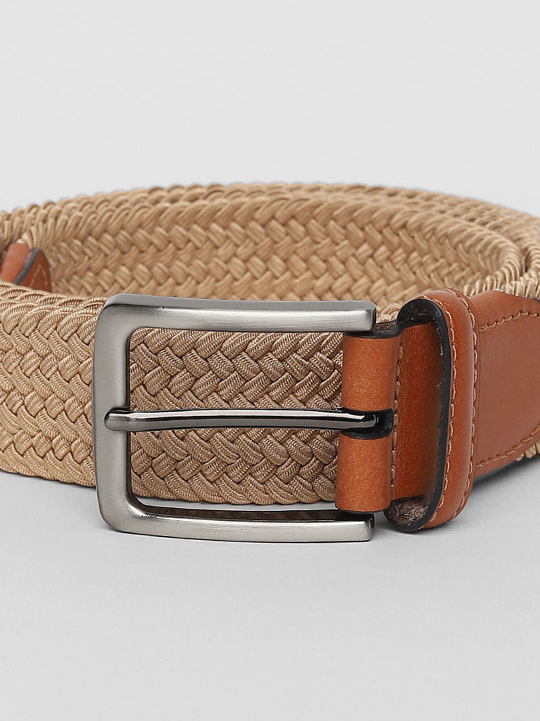 Light Brown Webbing Detail Belt