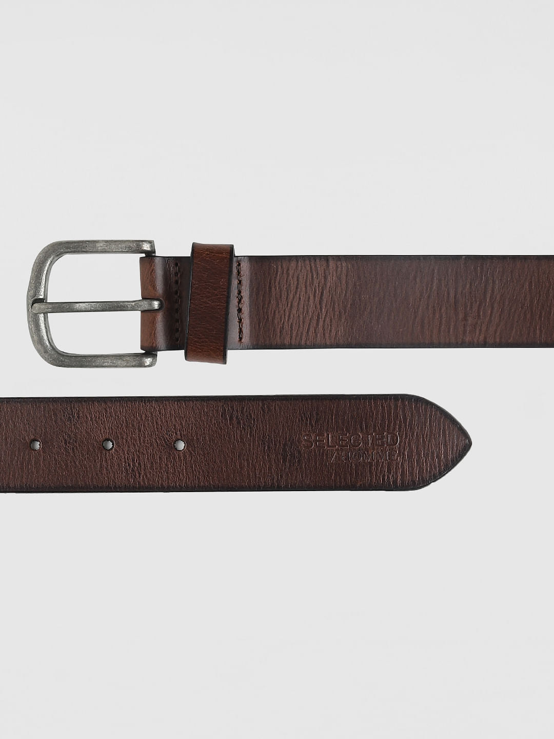 Dark Brown Leather Belt