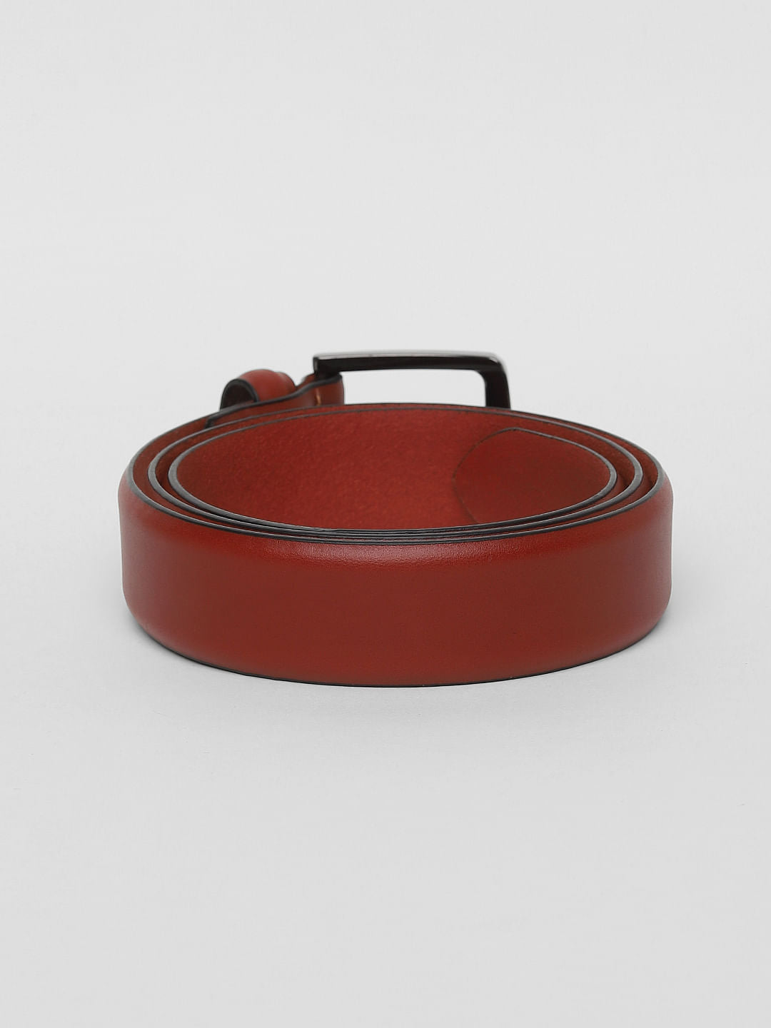 Brown Leather Formal Belt