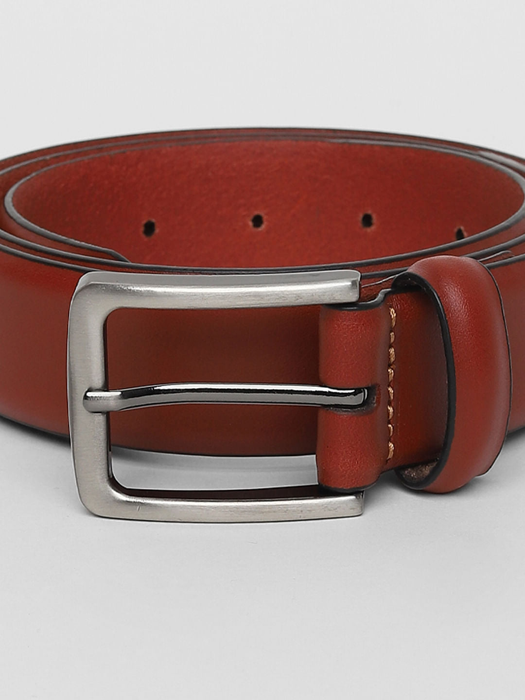 Brown Leather Formal Belt