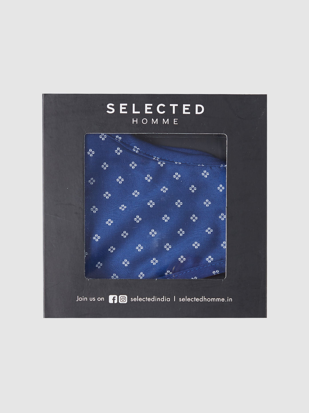 Blue Floral Print N95 Mask With 3 Changeable Pm2.5 Filter