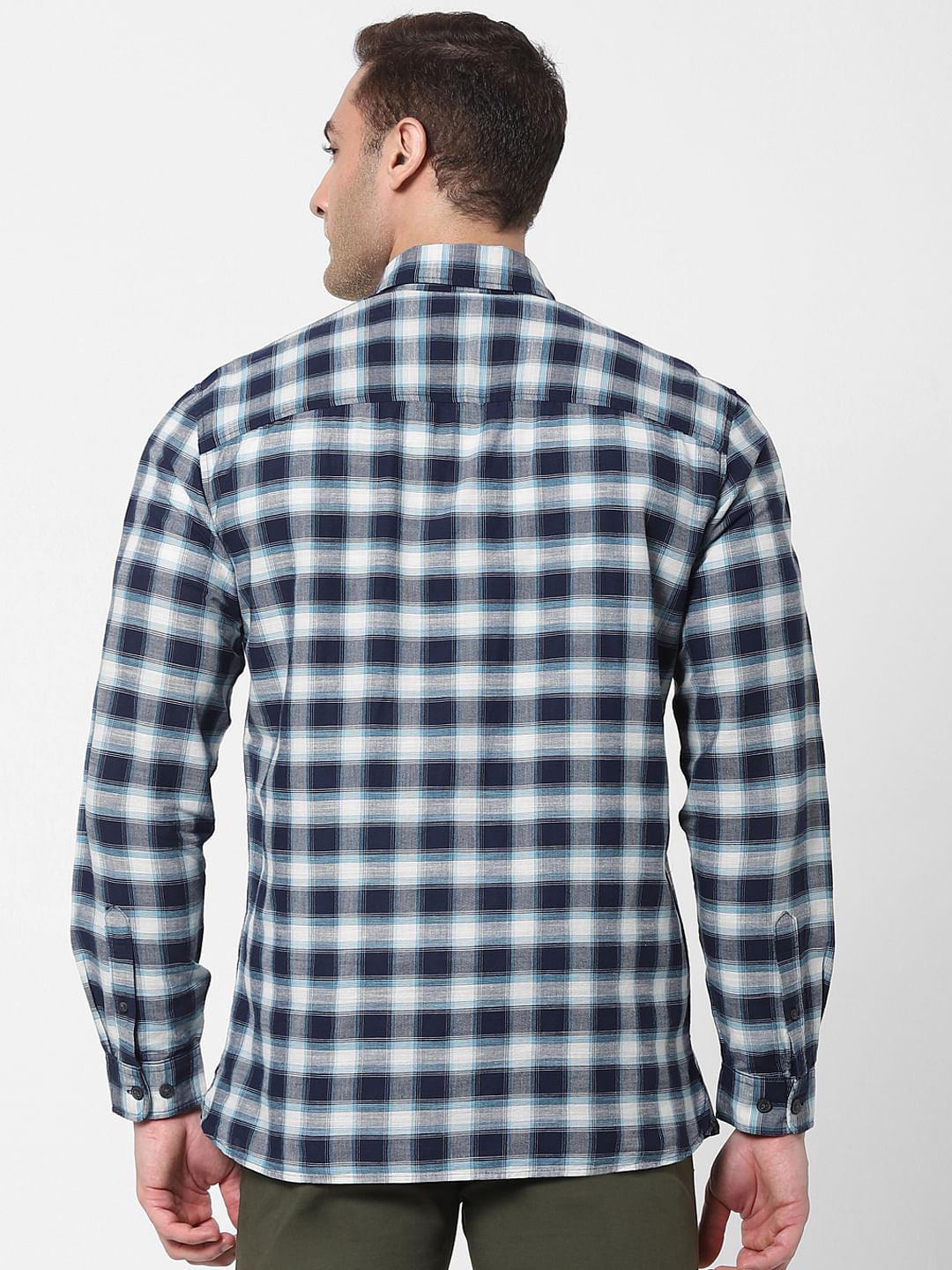 Blue Check Organic Cotton Full Sleeves Shirt