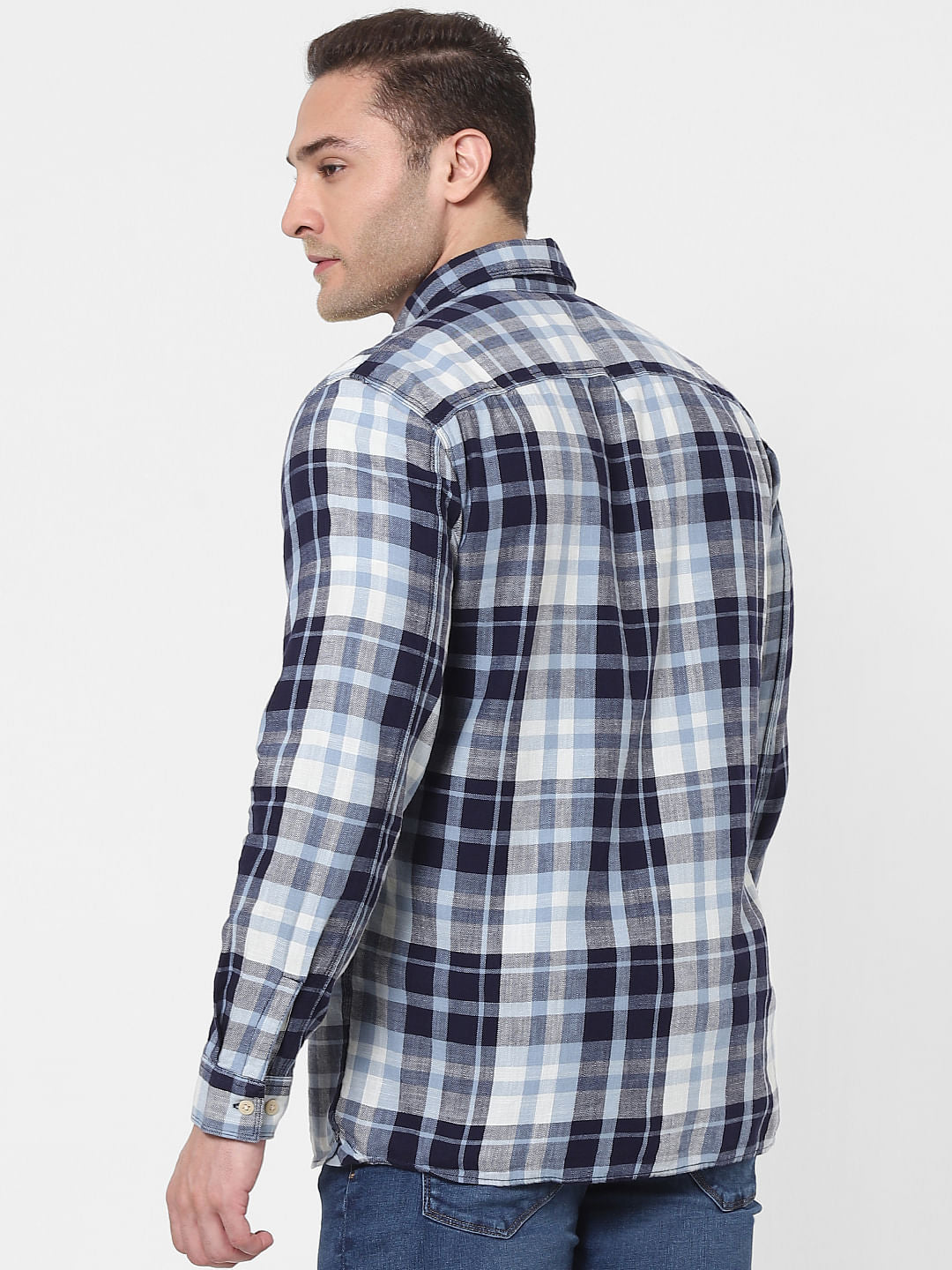 Blue Check Organic Cotton Full Sleeves Shirt