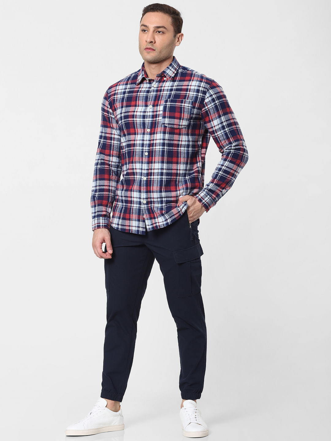 Blue Check Organic Cotton Full Sleeves Shirt