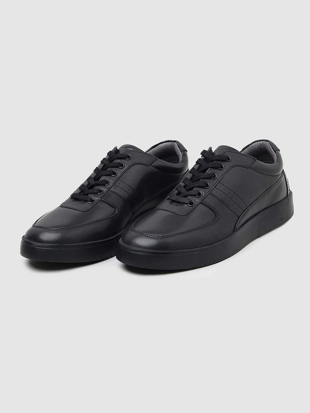 Black Lace Up Sneakers