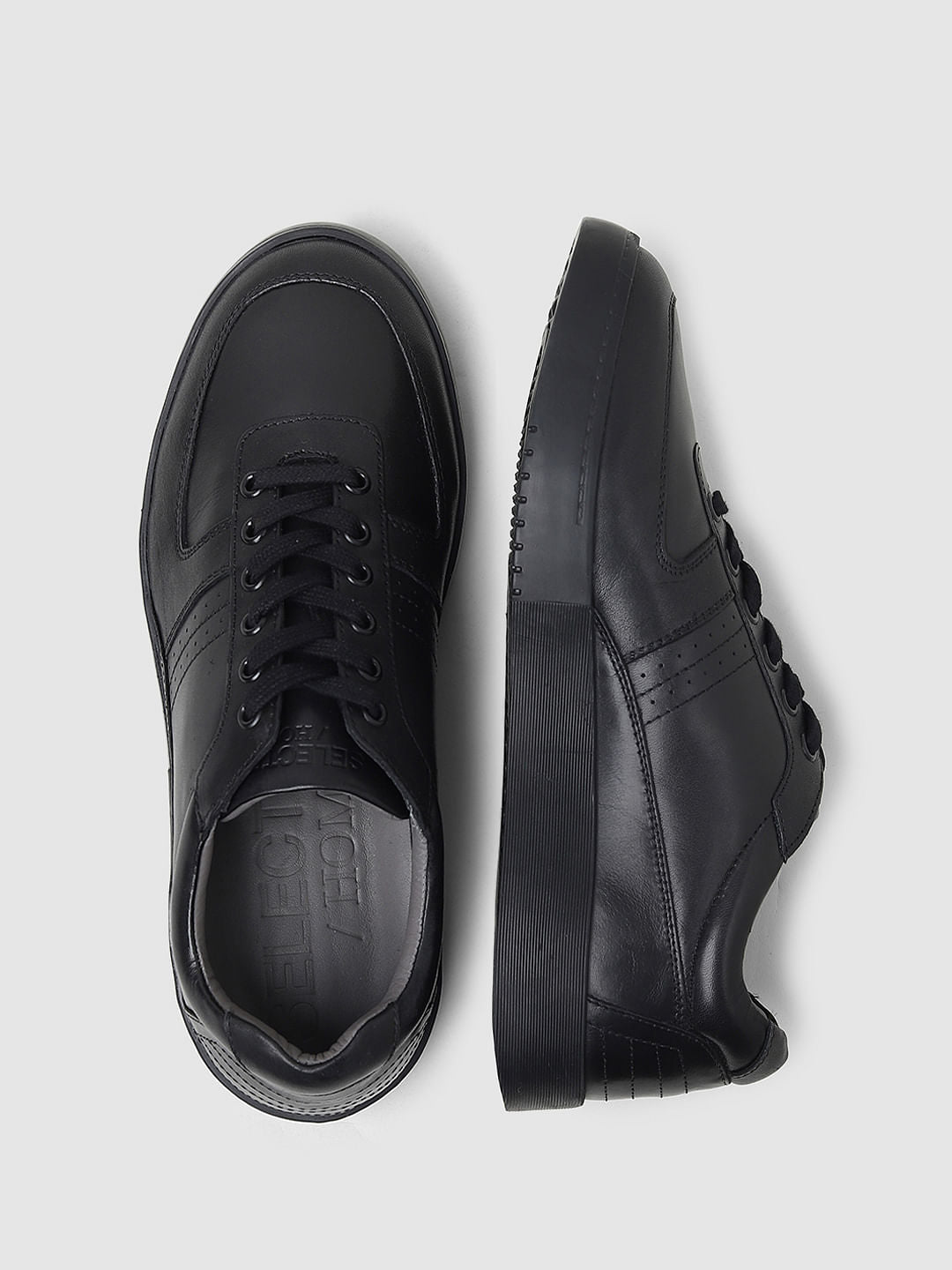 Black Lace Up Sneakers