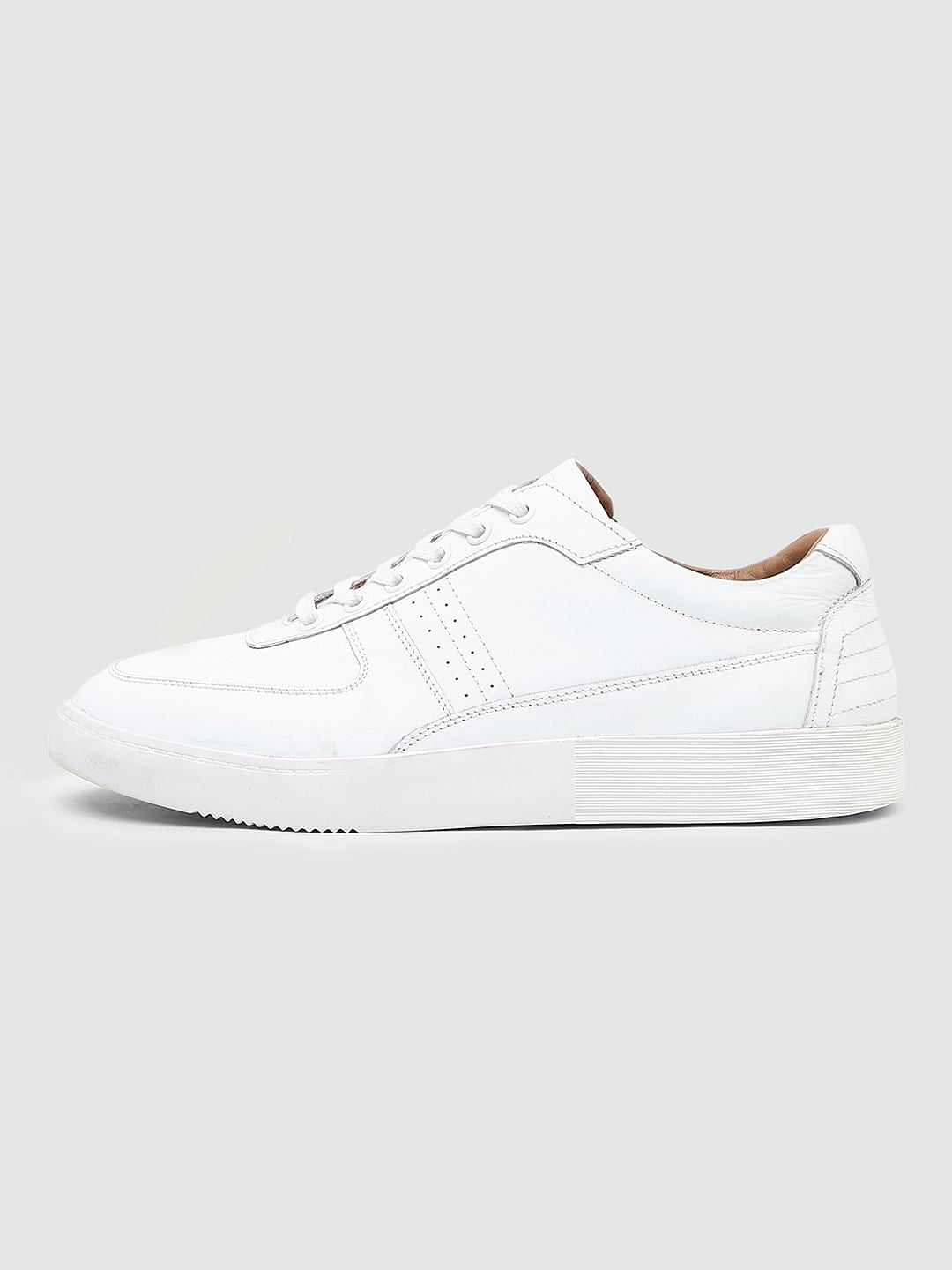 White Lace Up Sneakers