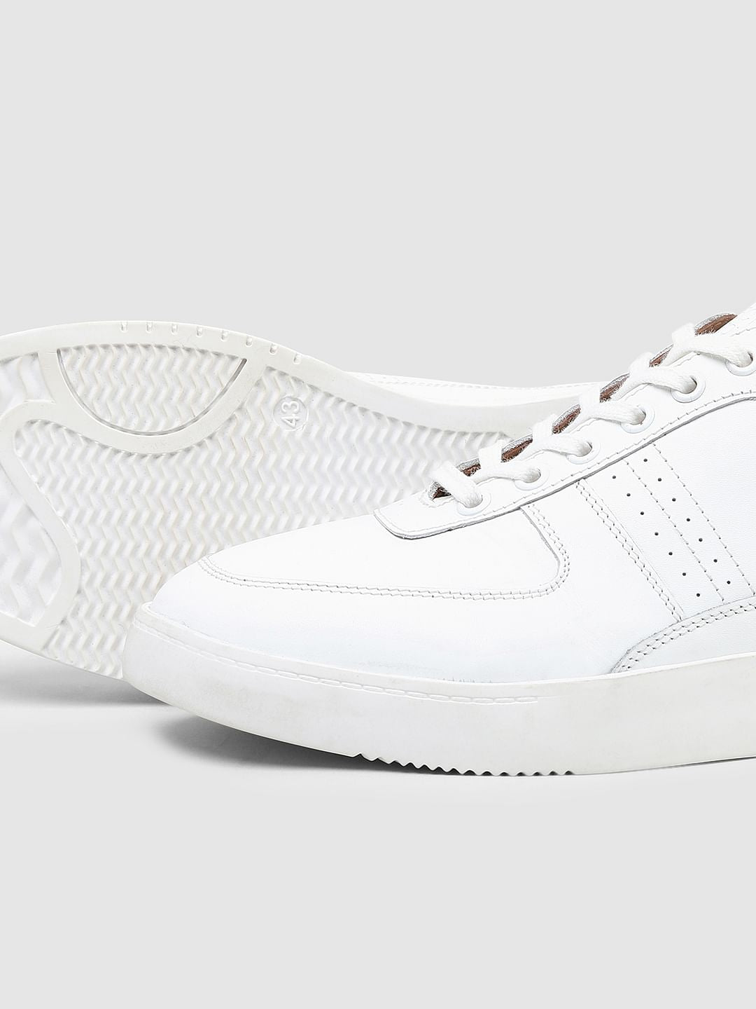 White Lace Up Sneakers