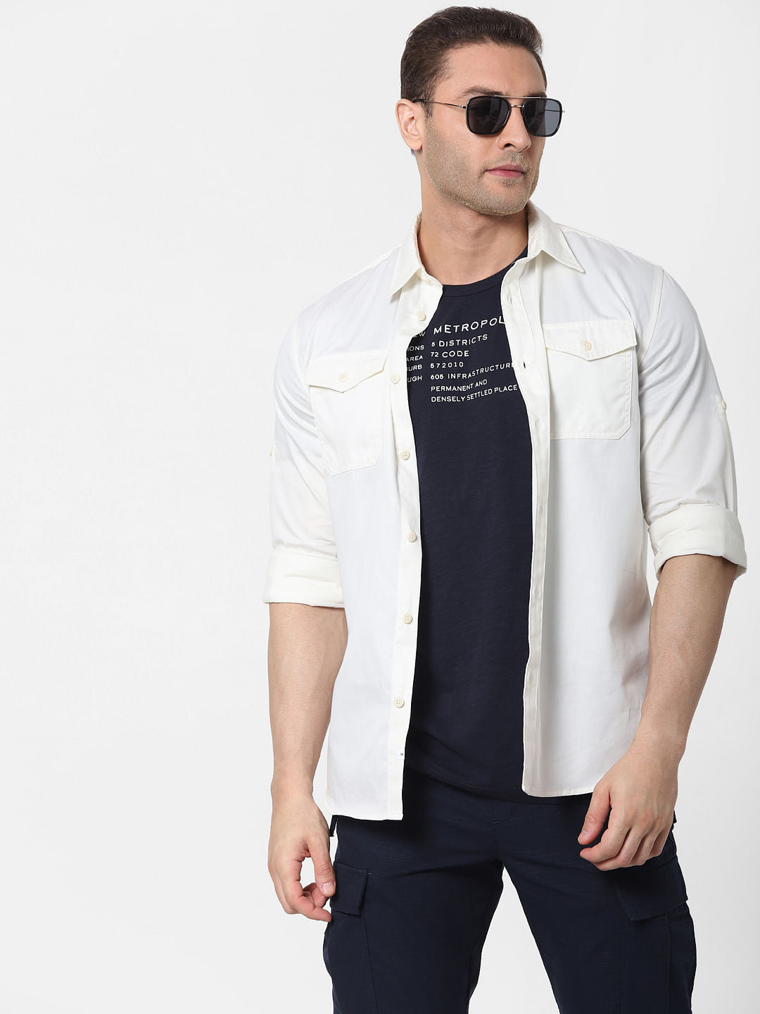 White Full Sleeves Shirt