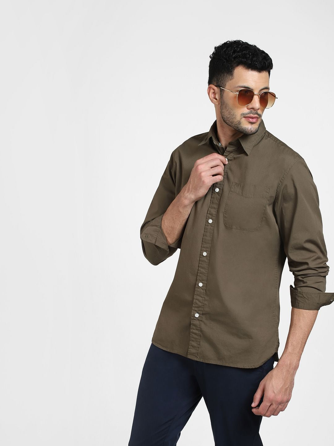 Brown Full Sleeves Shirt