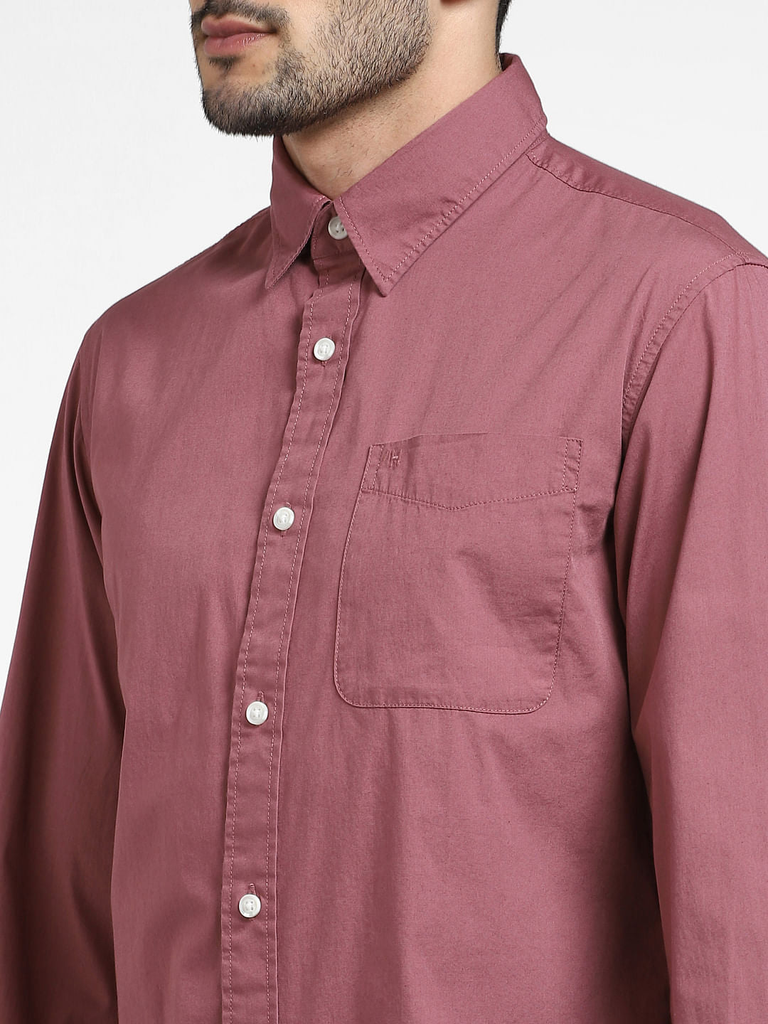 Dark Pink Full Sleeves Shirt