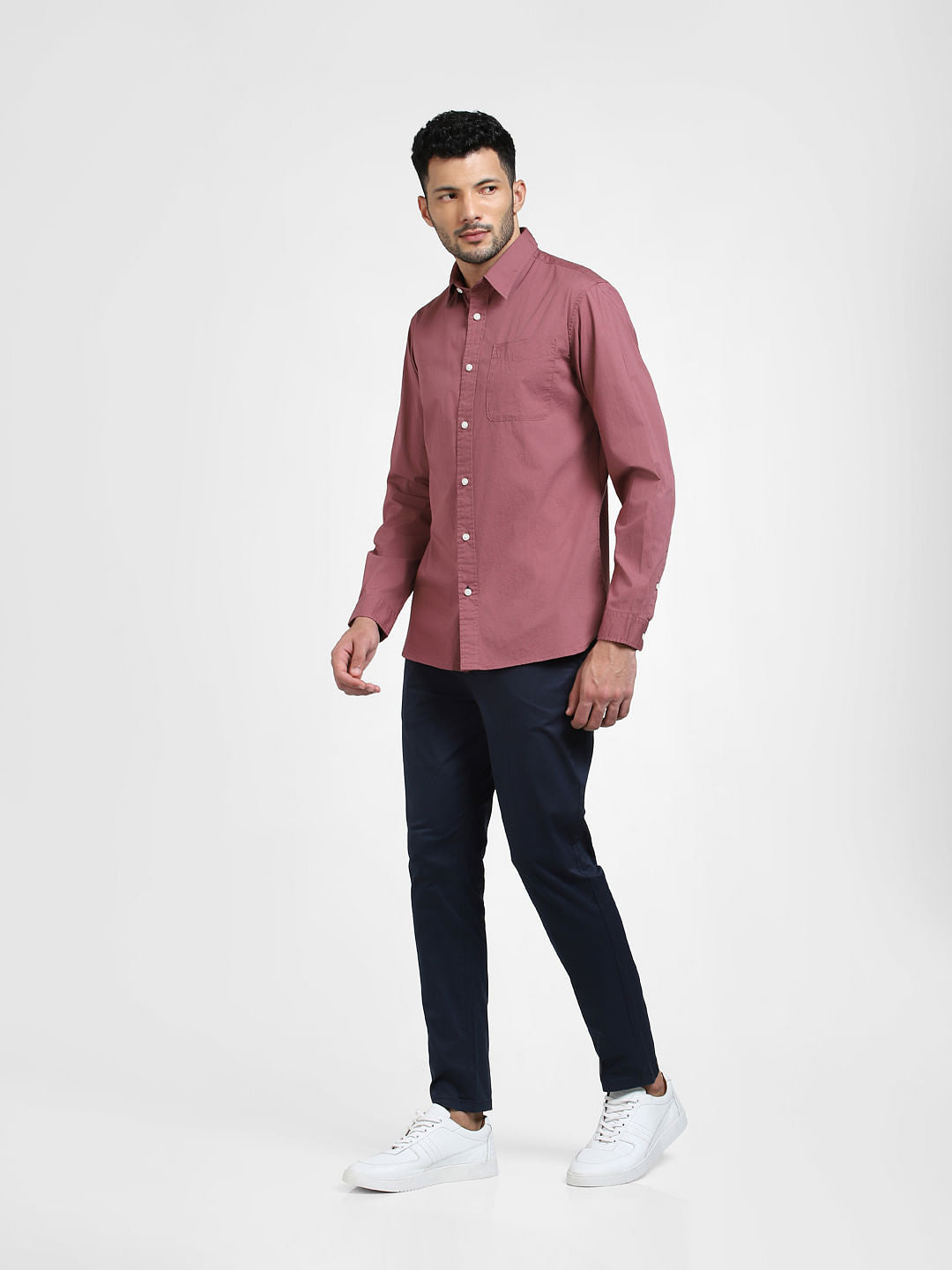 Dark Pink Full Sleeves Shirt