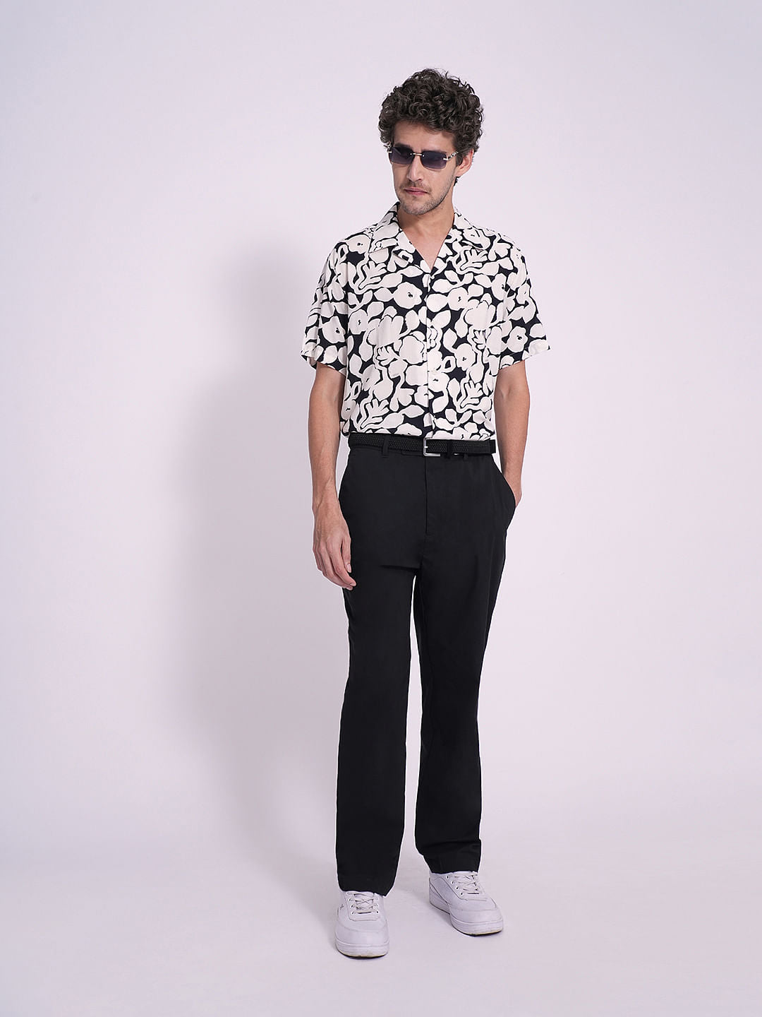 Black Organic Cotton Straight Fit Pants