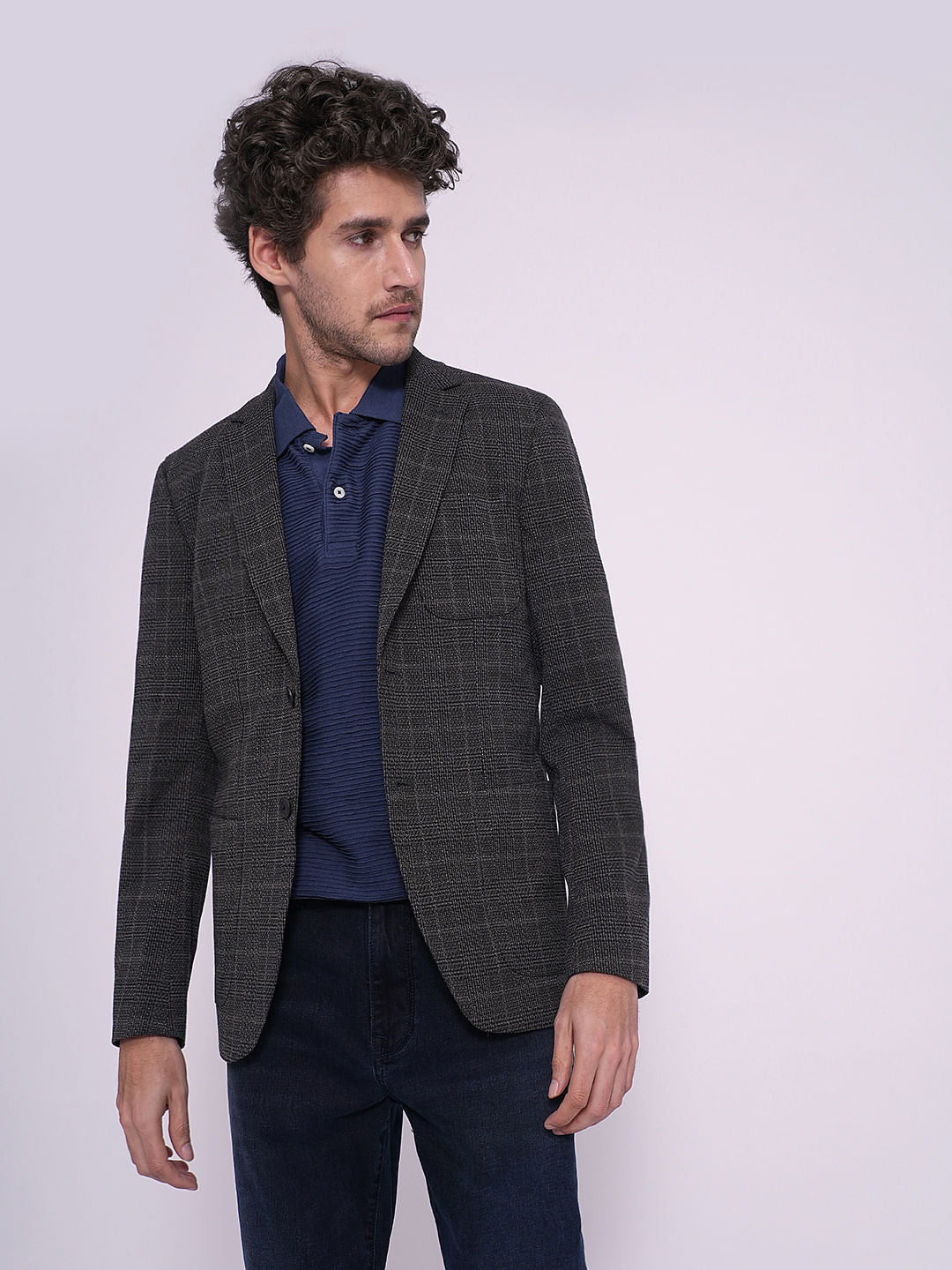 Dark Blue Structured Organic Cotton Polo