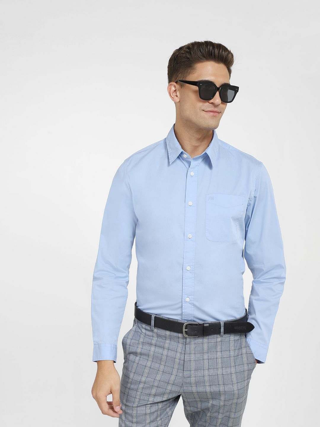 Light Blue Formal Full Sleeves Shirt