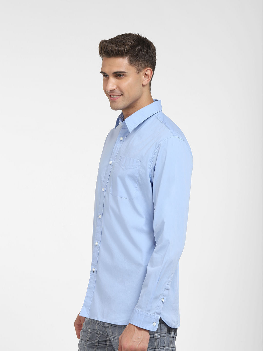 Light Blue Formal Full Sleeves Shirt