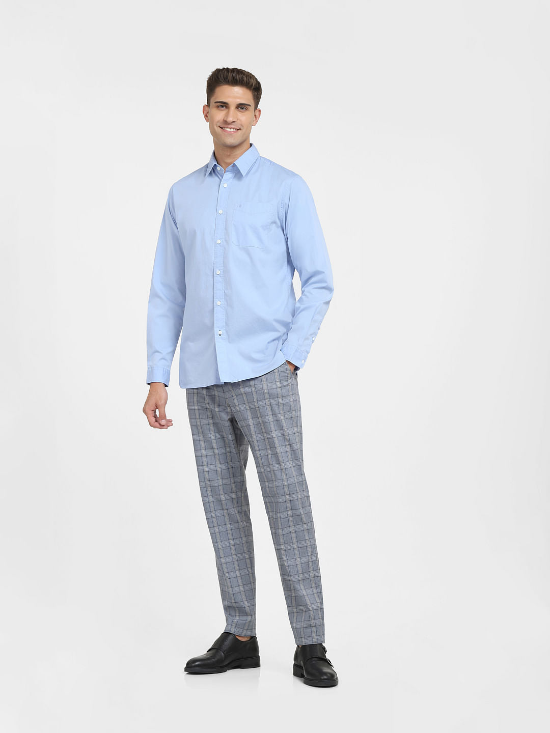 Light Blue Formal Full Sleeves Shirt