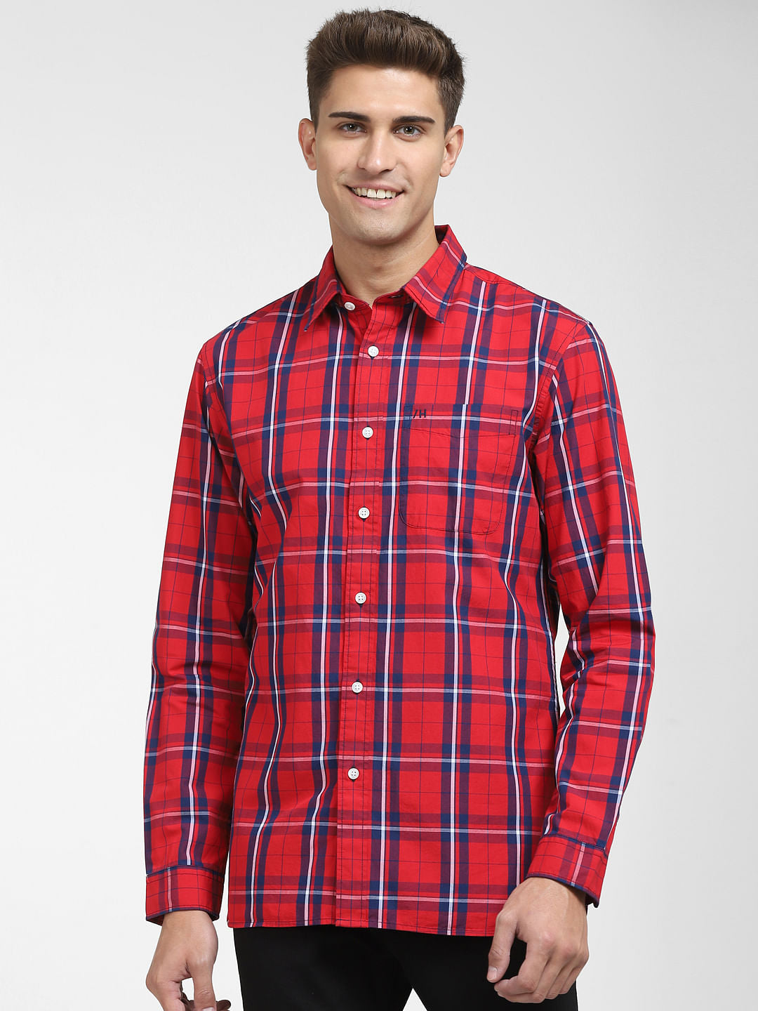 Red Check Full Sleeves Shirt