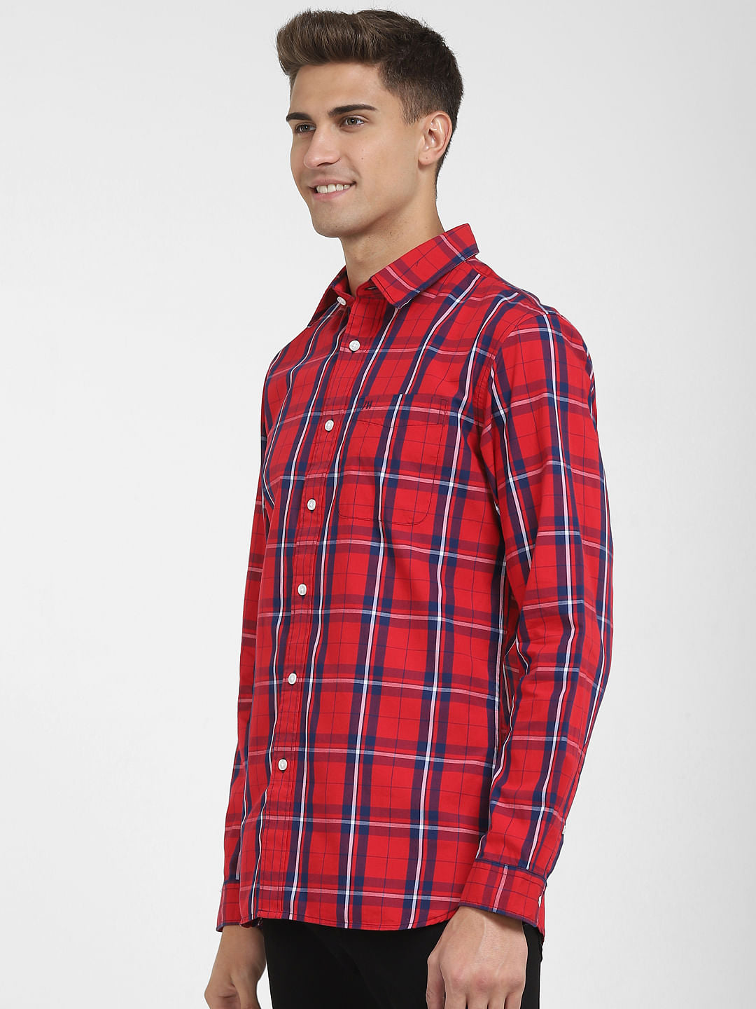 Red Check Full Sleeves Shirt