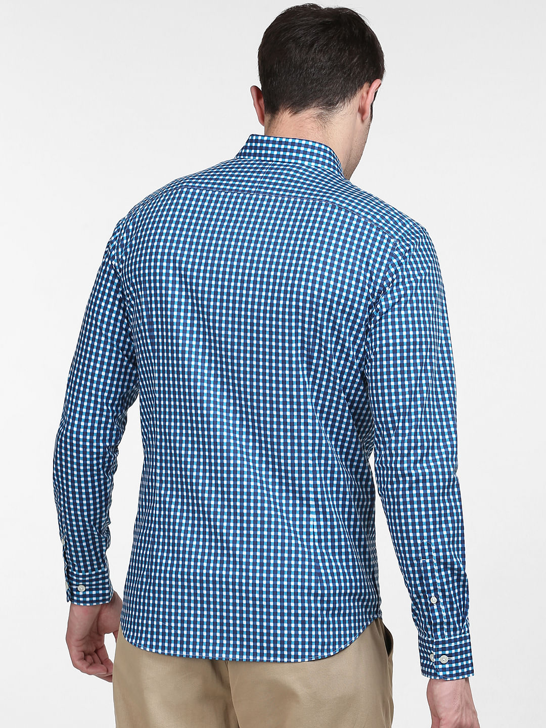 Blue Check Full Sleeves Shirt