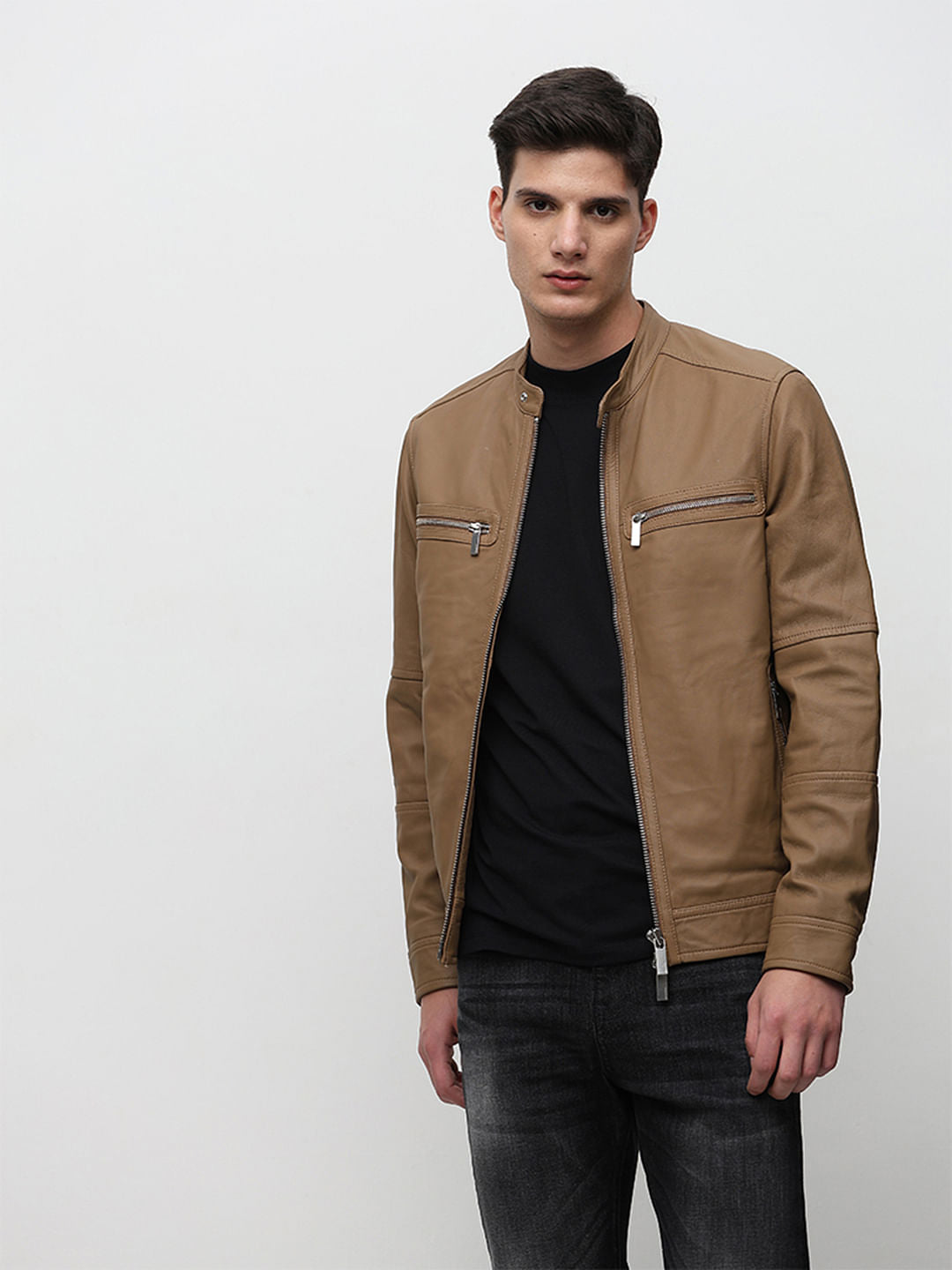 Black Solid Crew Neck T-shirt