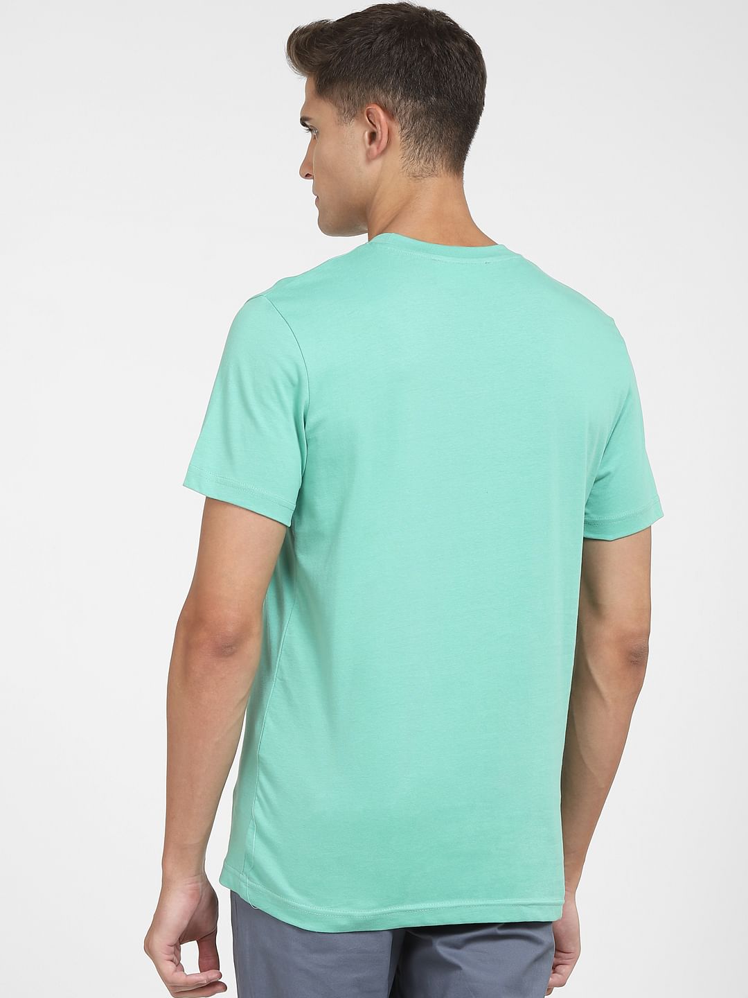 Green Graphic Print Crew Neck T-Shirt