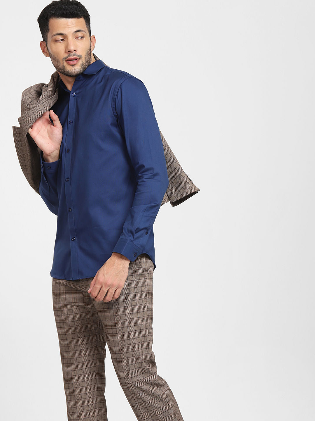 Blue Formal Full Sleeves Shirt