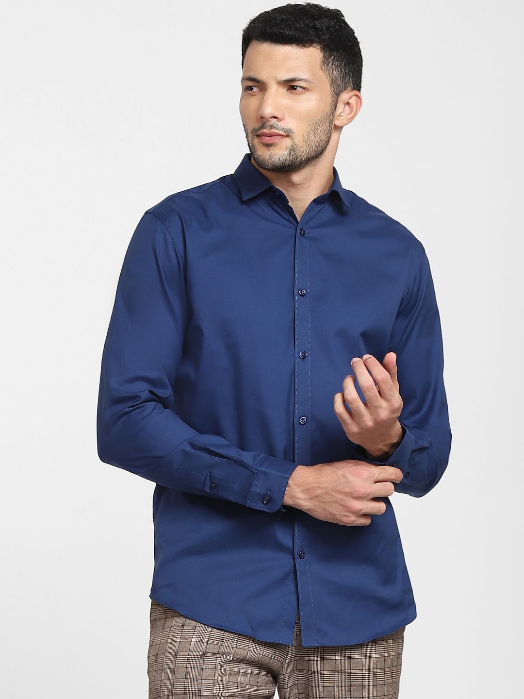 Blue Formal Full Sleeves Shirt